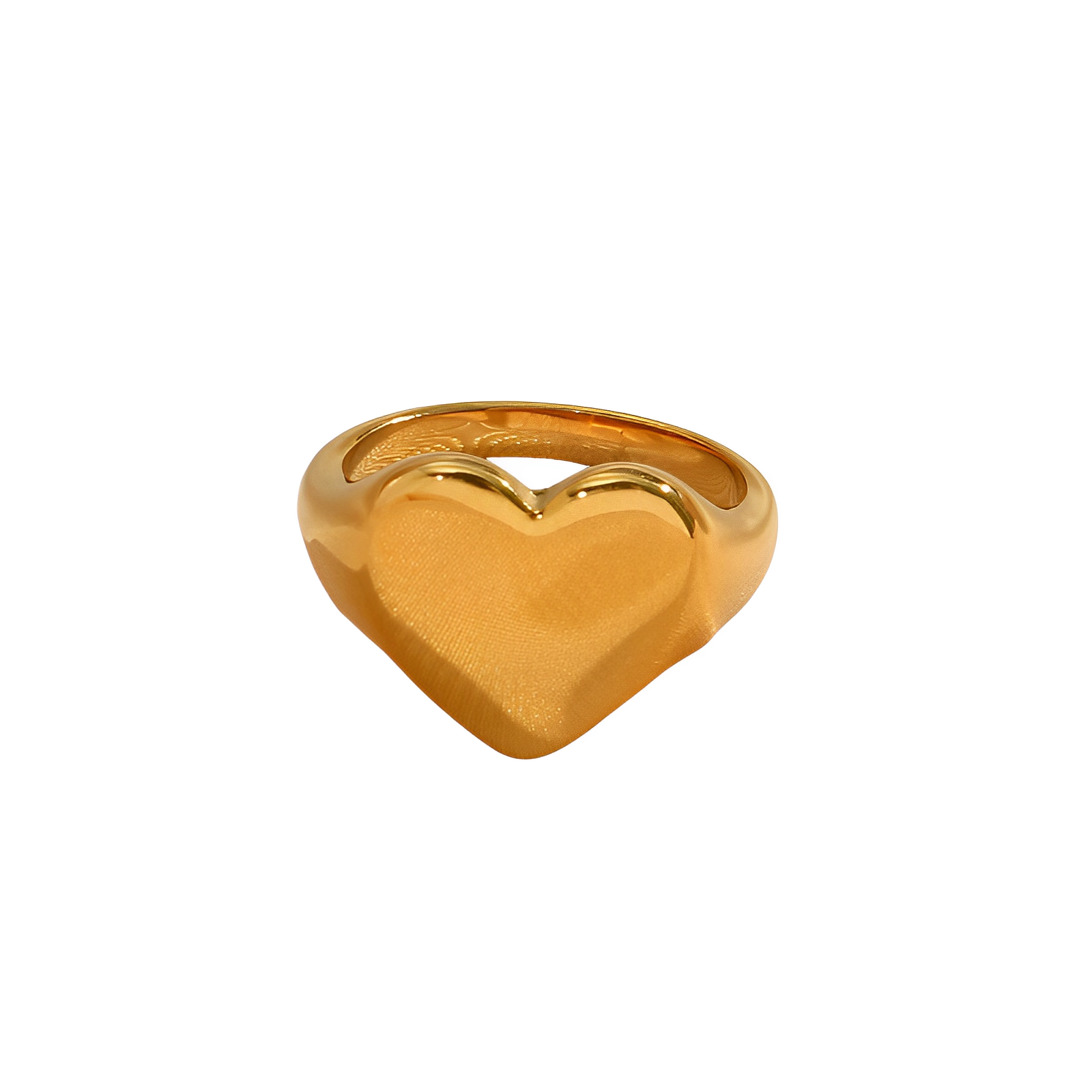 Anel Oversized Heart - Banho em Ouro 18K