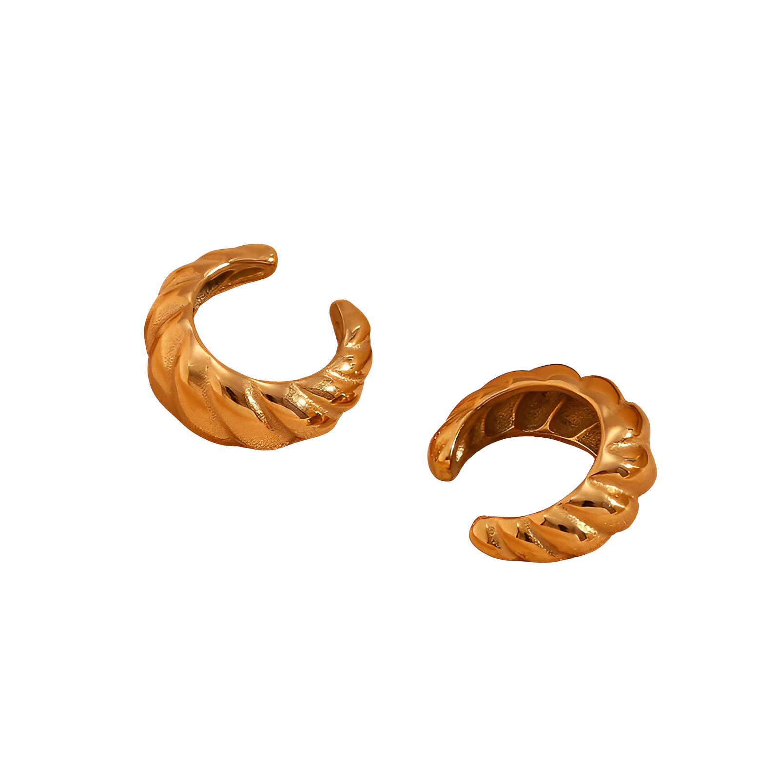 Brinco Mini Croissant - Banho em Ouro 18K