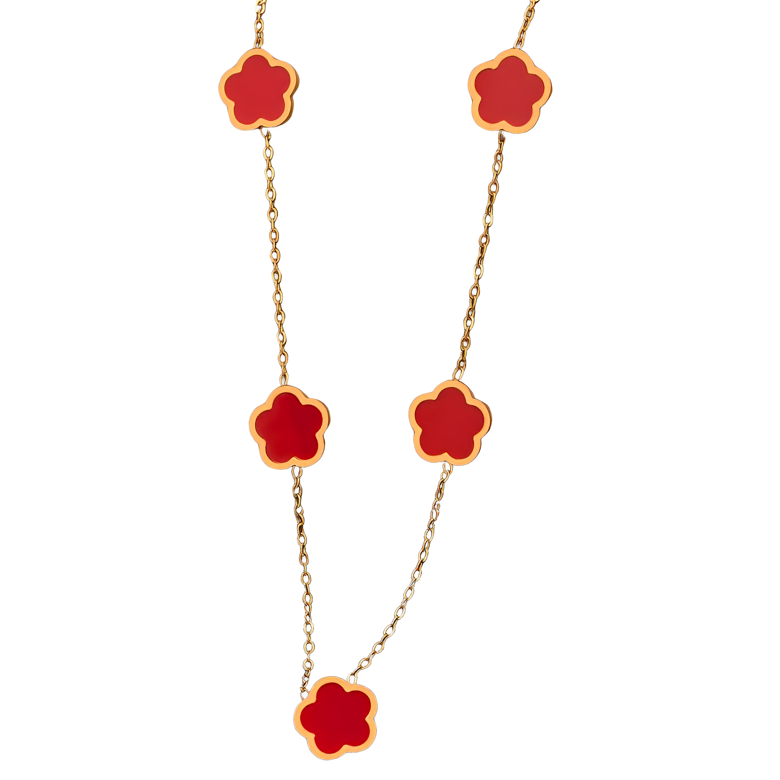 Colar 5 Trevos - Banho em Ouro 18K
