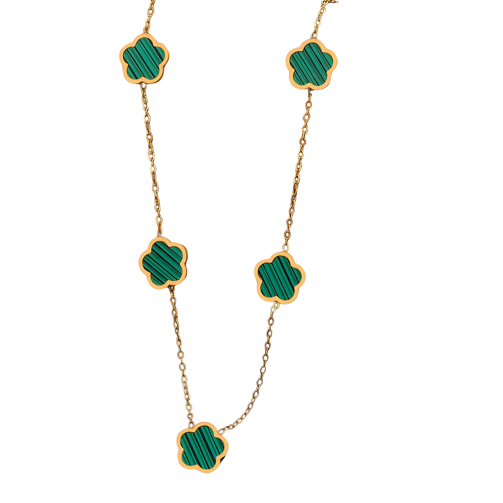 Colar 5 Trevos - Banho em Ouro 18K