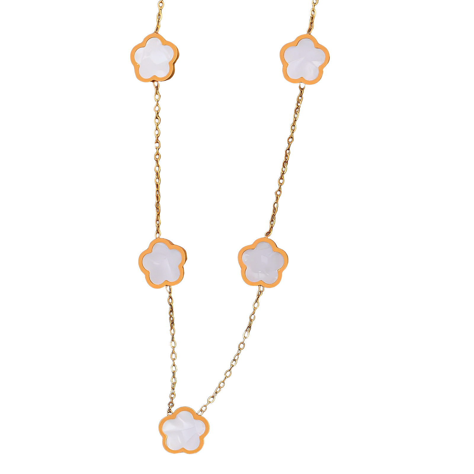 Colar 5 Trevos - Banho em Ouro 18K