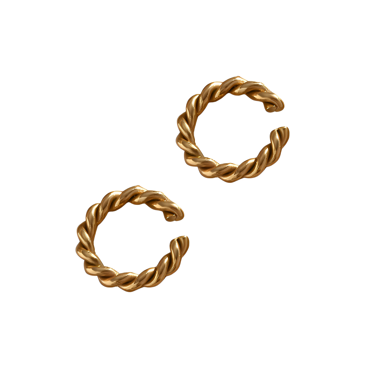 Brinco Golden Rope - Banho em Ouro 18K