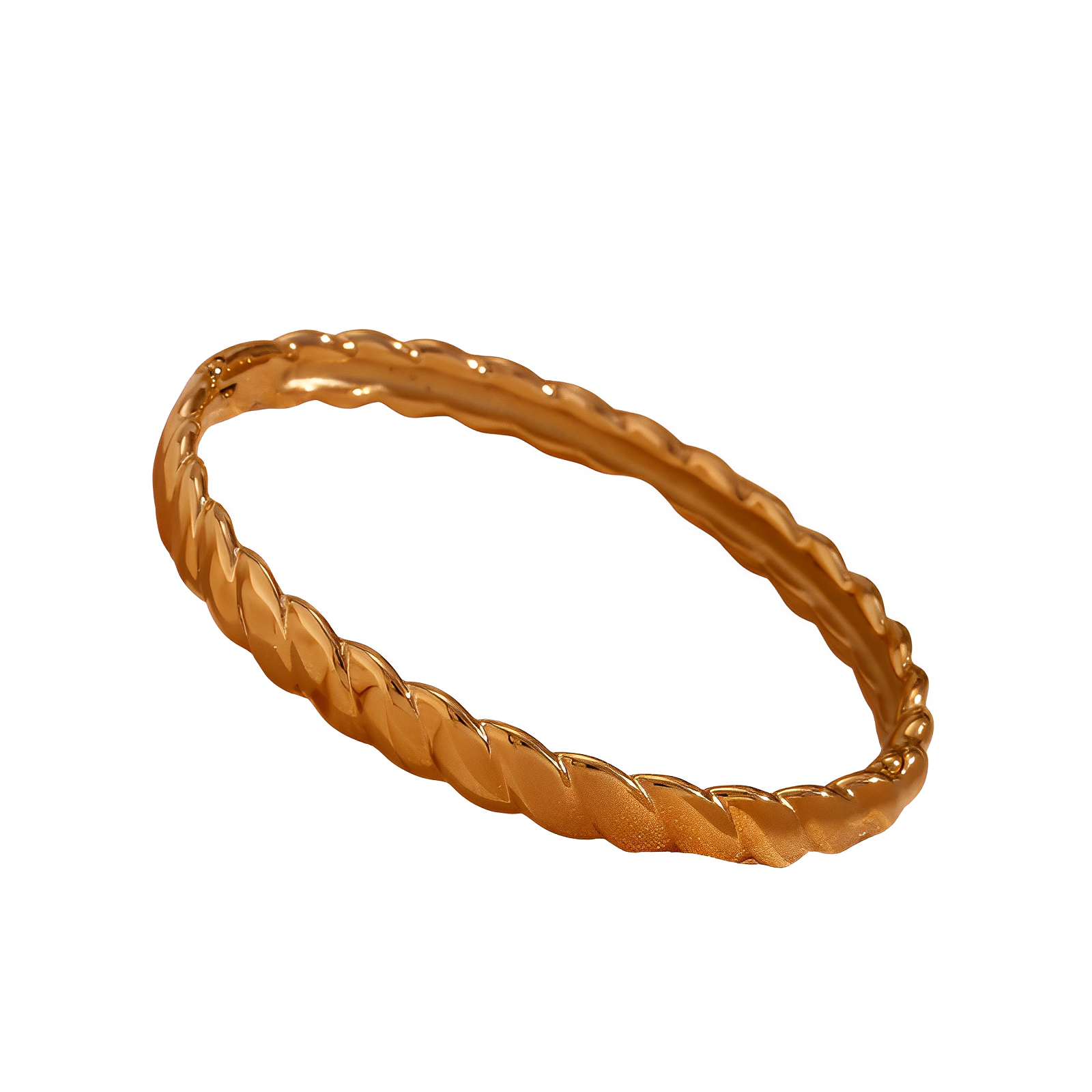 Bracelete Curvy Twists - Banho em Ouro 18K