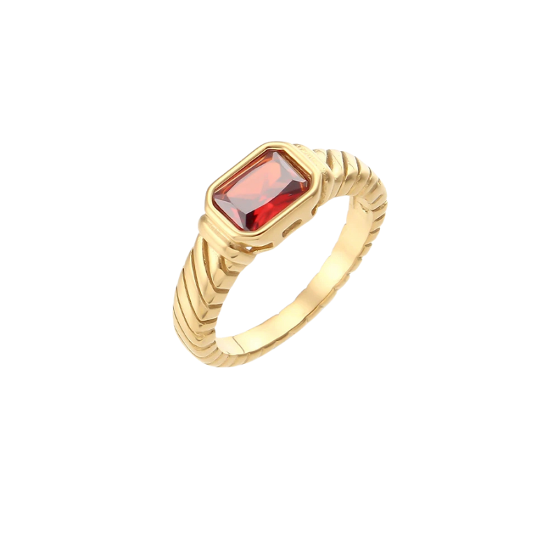 Anel Vintage Ring Band - Banho em Ouro 18K