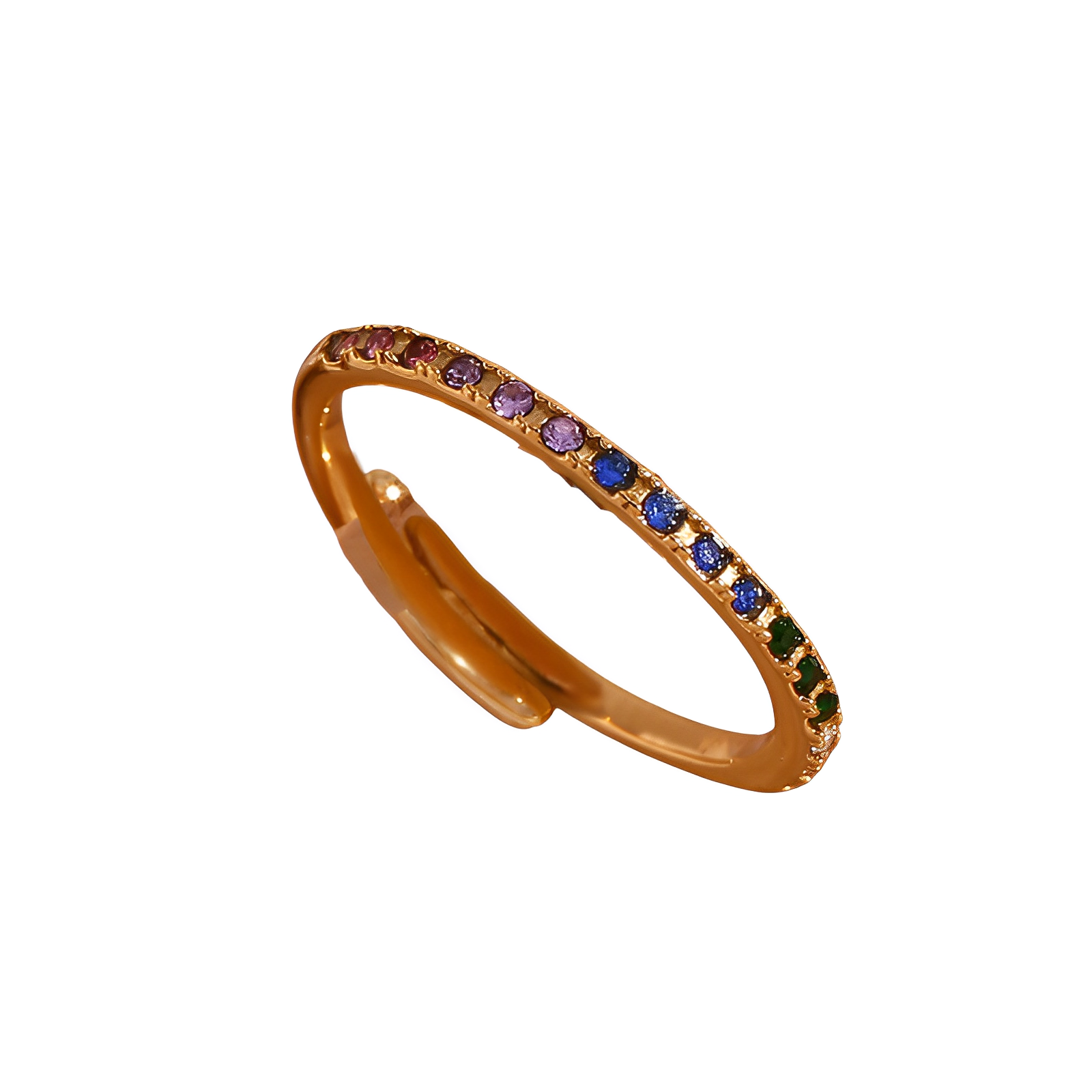 Anel Rainbow - Banho em Ouro 18K