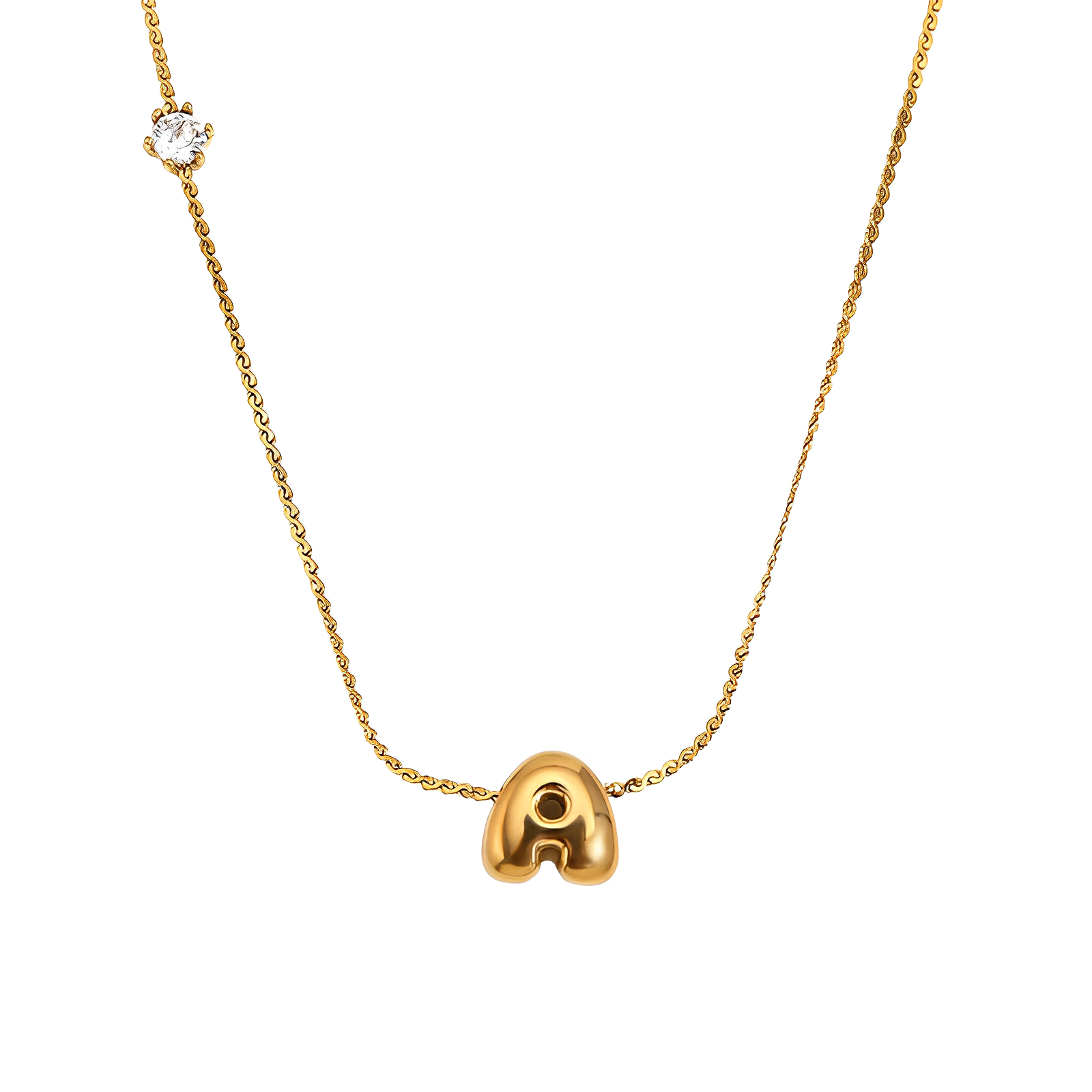 Colar Initialz Bubble - Banho em Ouro 18K