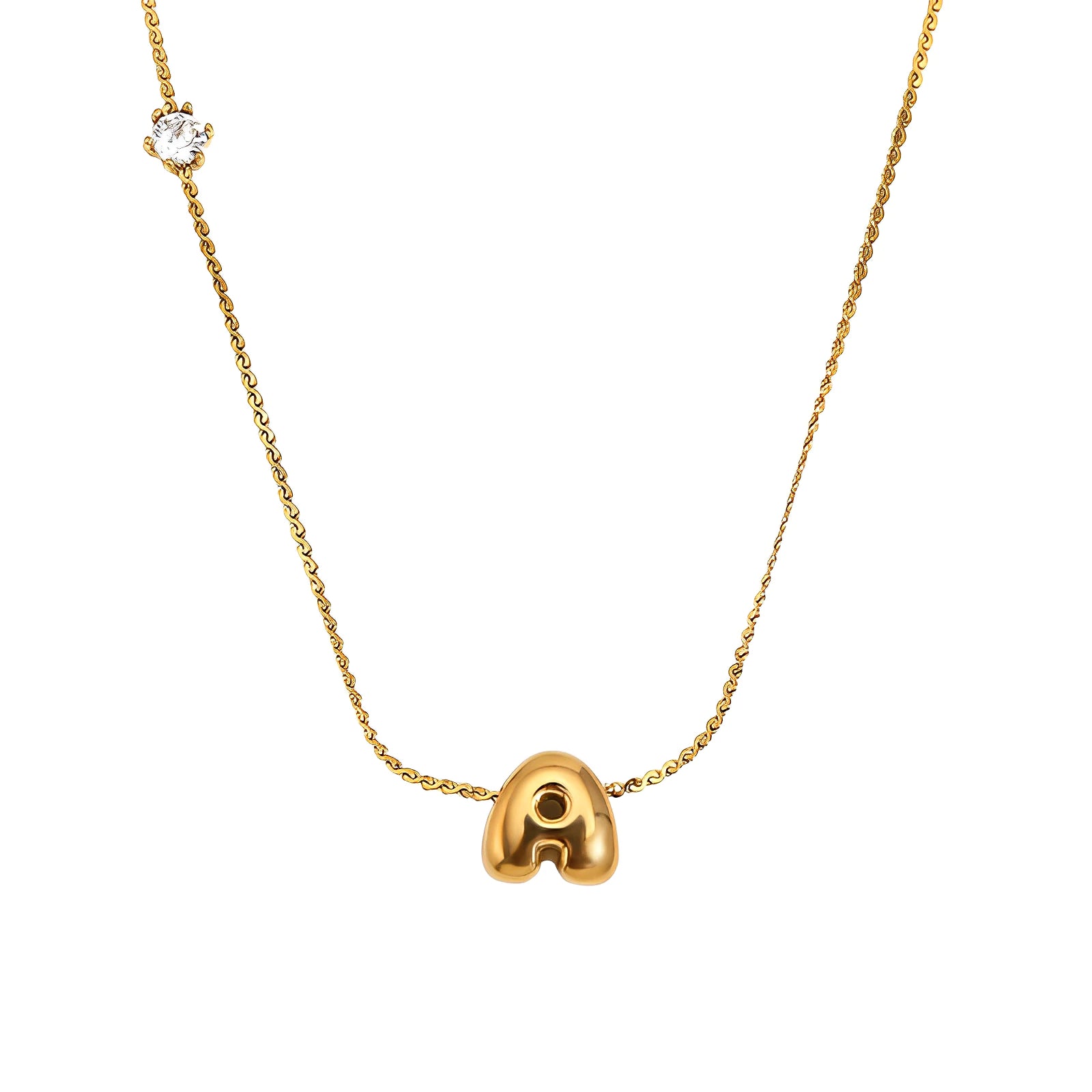 Colar Initialz Bubble - Banho em Ouro 18K