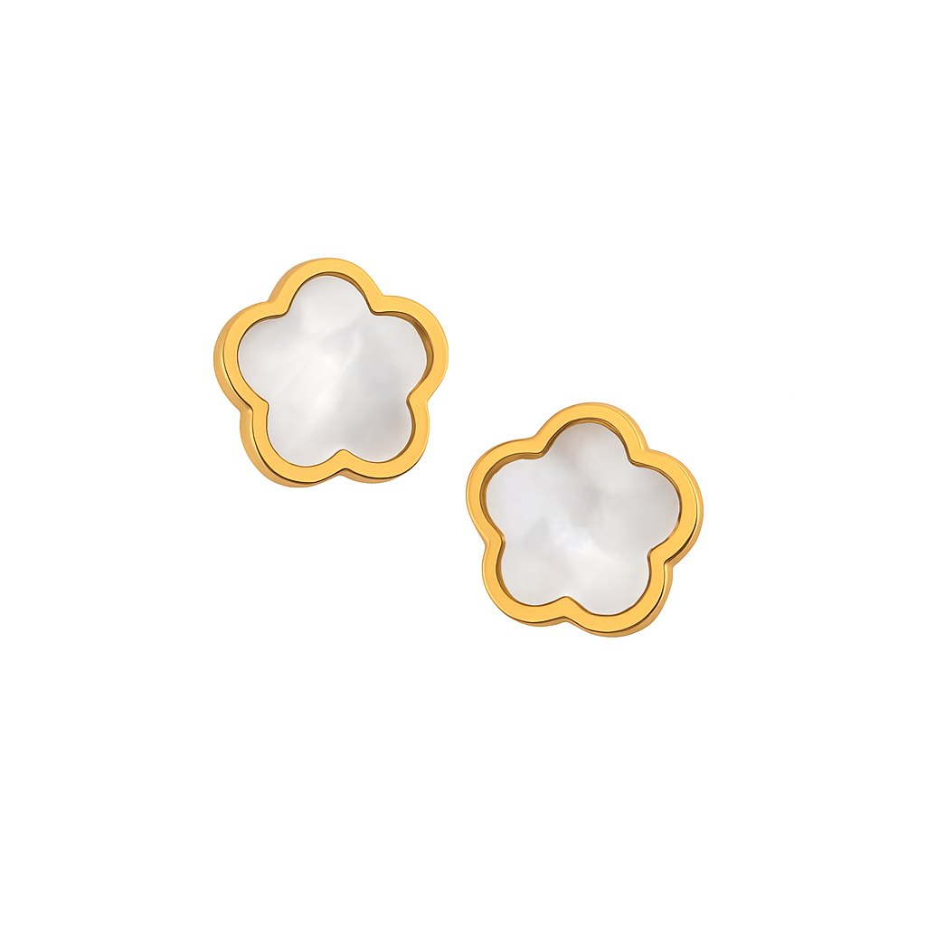 Brinco Trevo - Banho em Ouro 18K