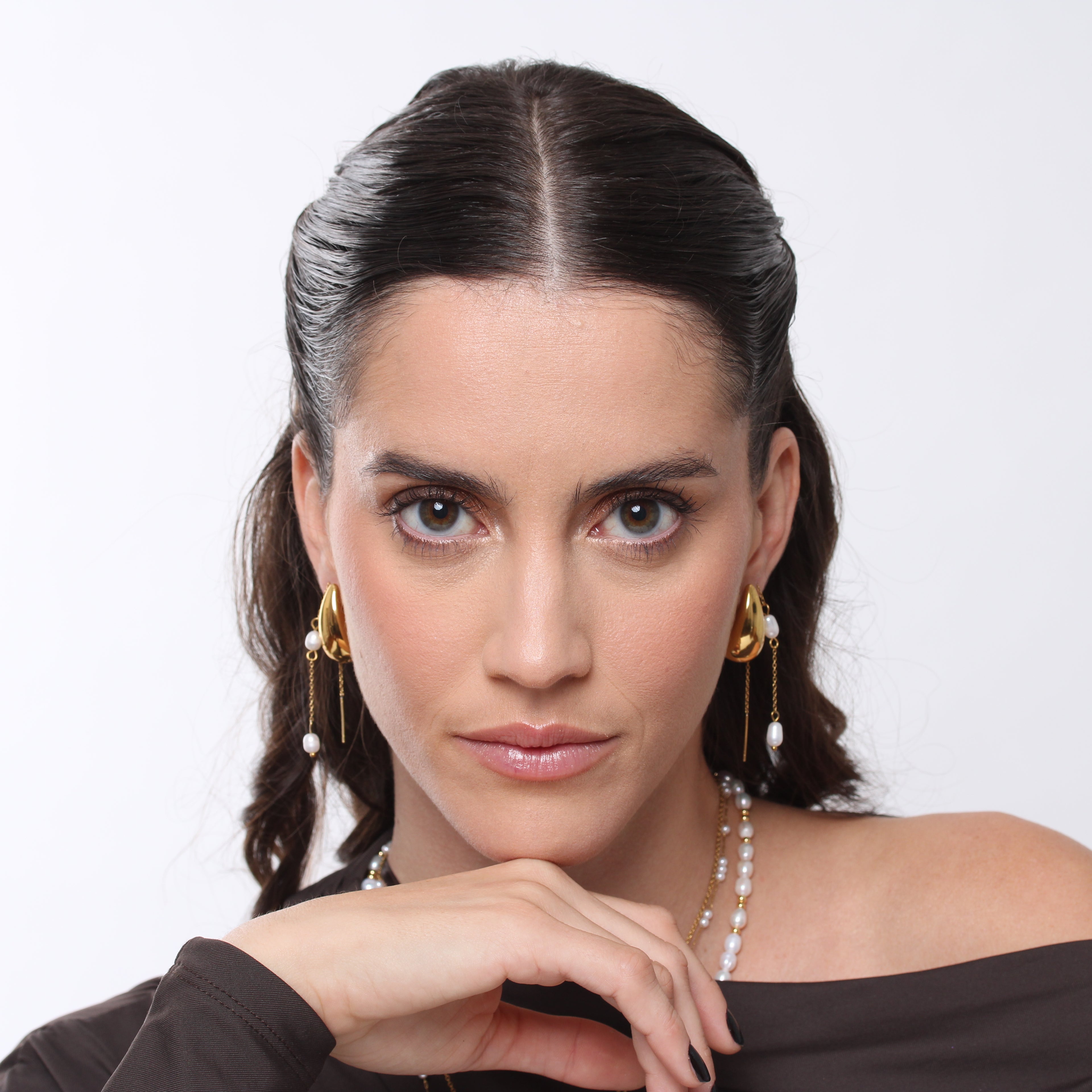 Brinco Gota Hailey- Banho em Ouro 18K