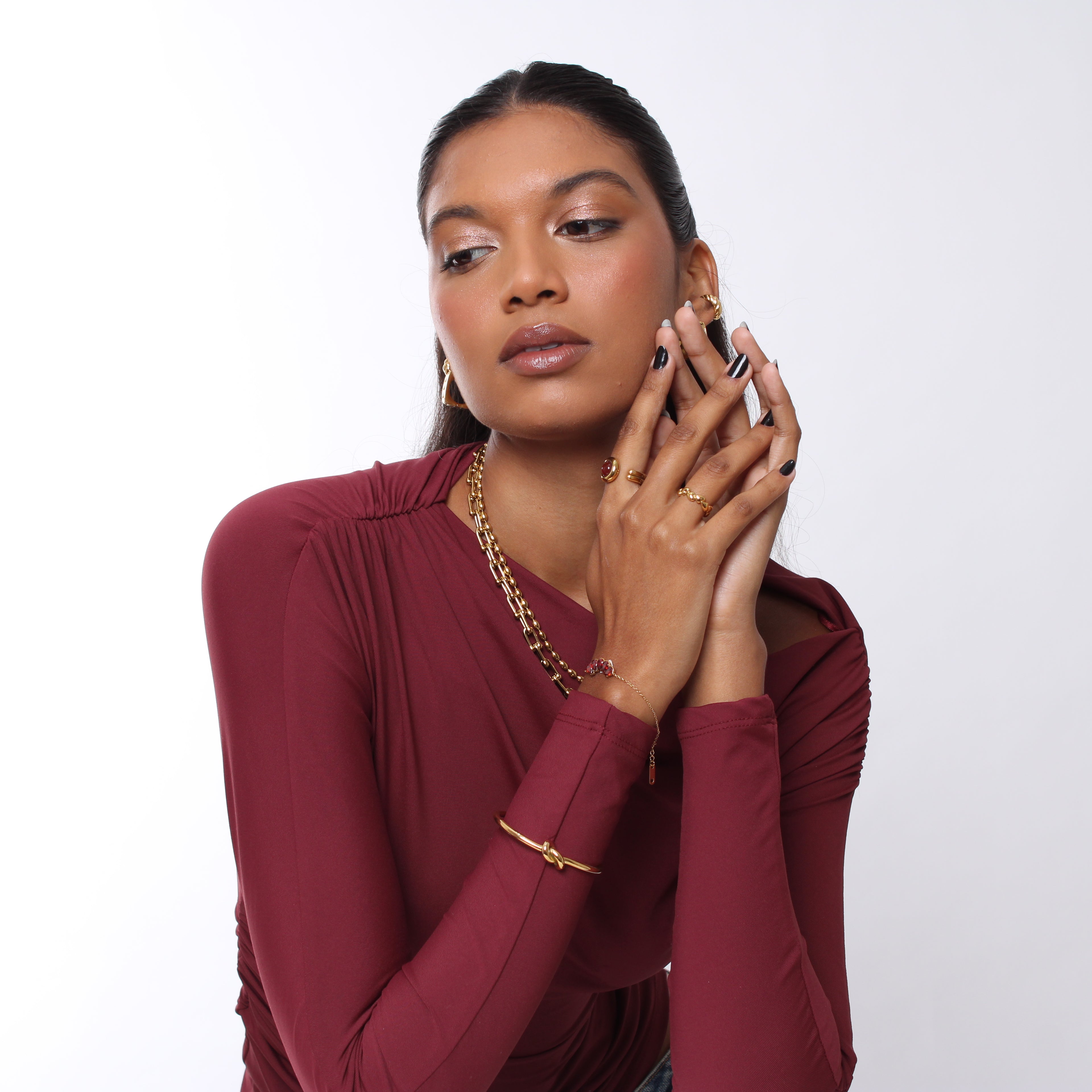 Brinco Square Love - Banho em Ouro 18K