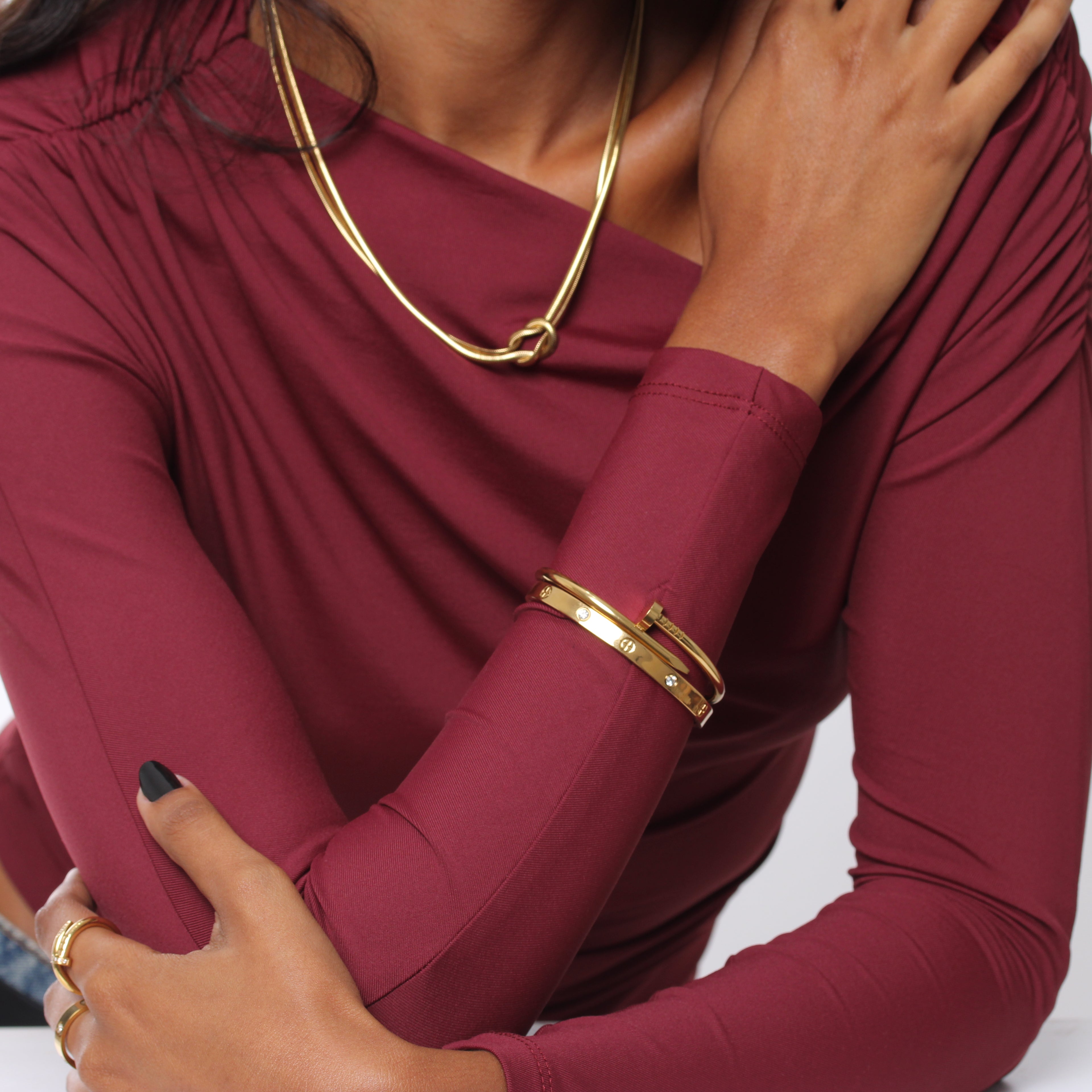 Bracelete Clou Nail - Banho em Ouro 18K