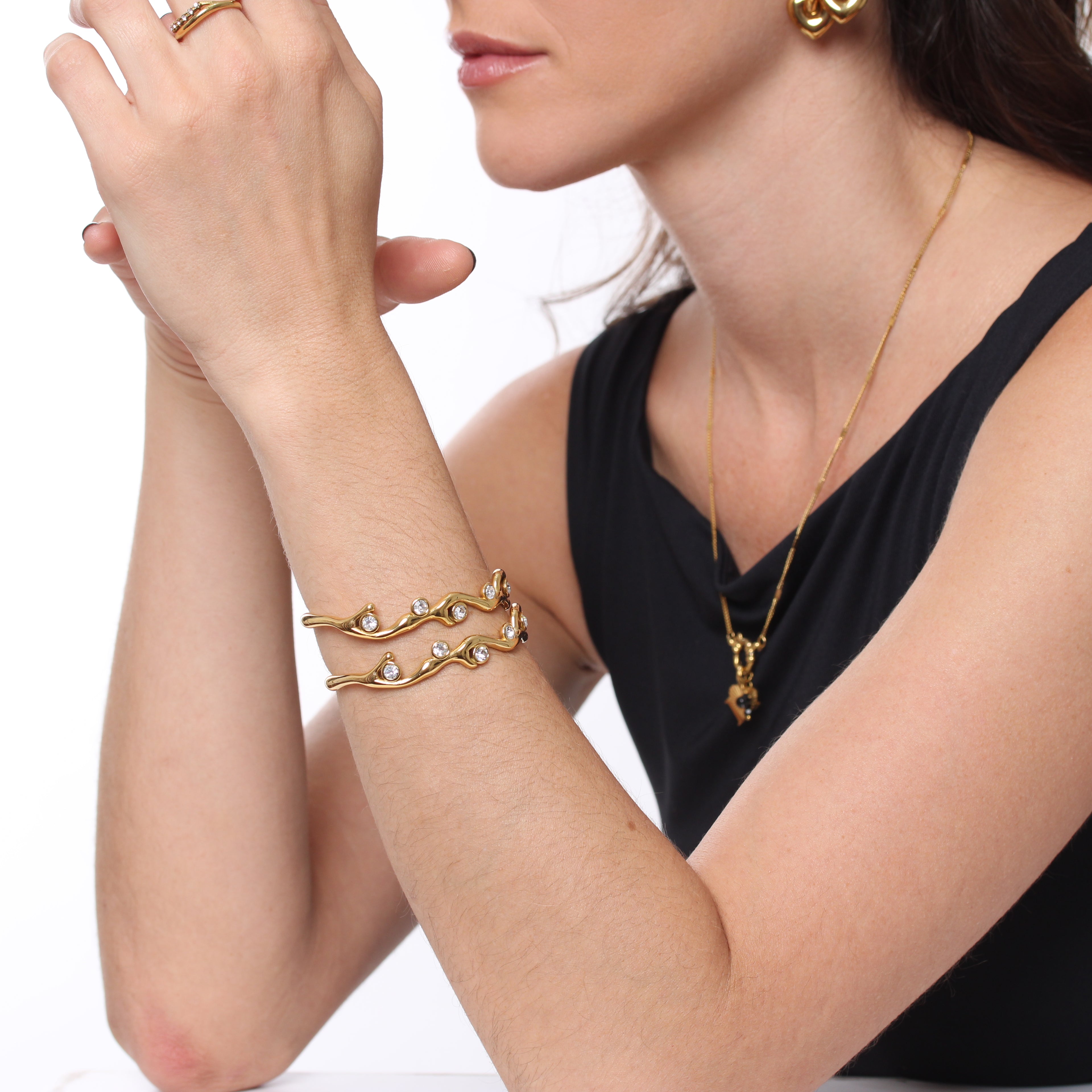 Bracelete Golden Branches - Banho em Ouro 18K