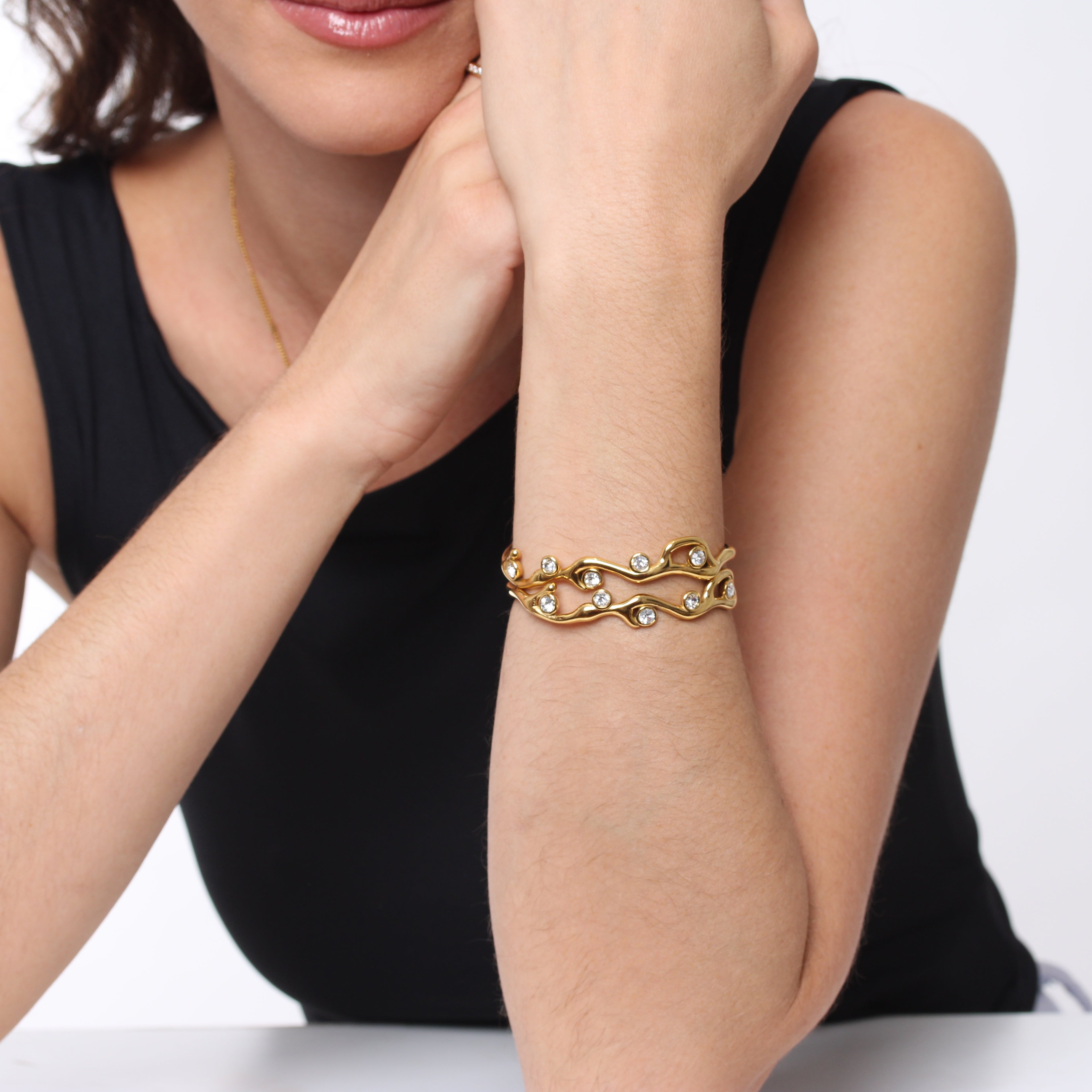 Bracelete Golden Branches - Banho em Ouro 18K