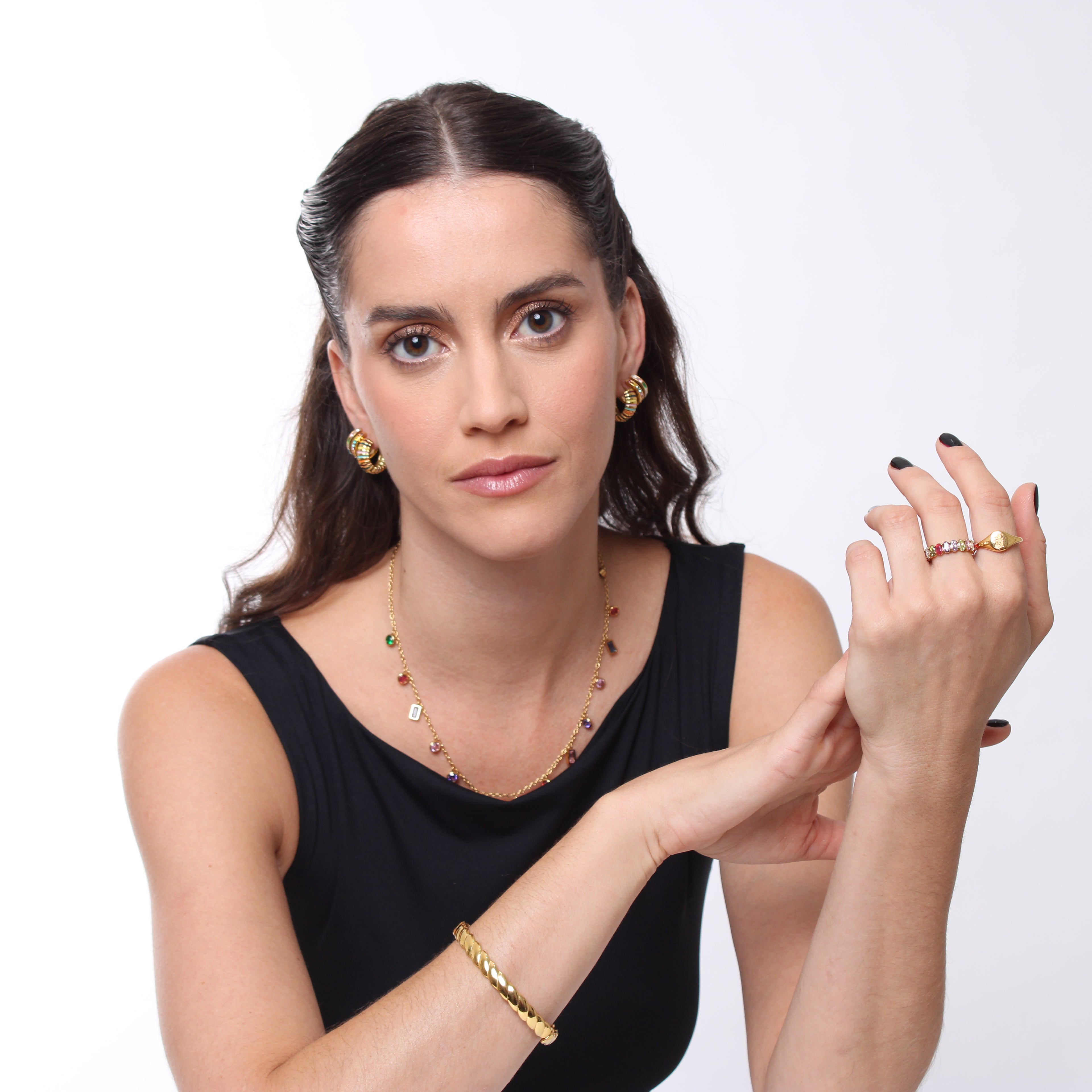 Brinco Candy Hoops - Banho em Ouro 18K