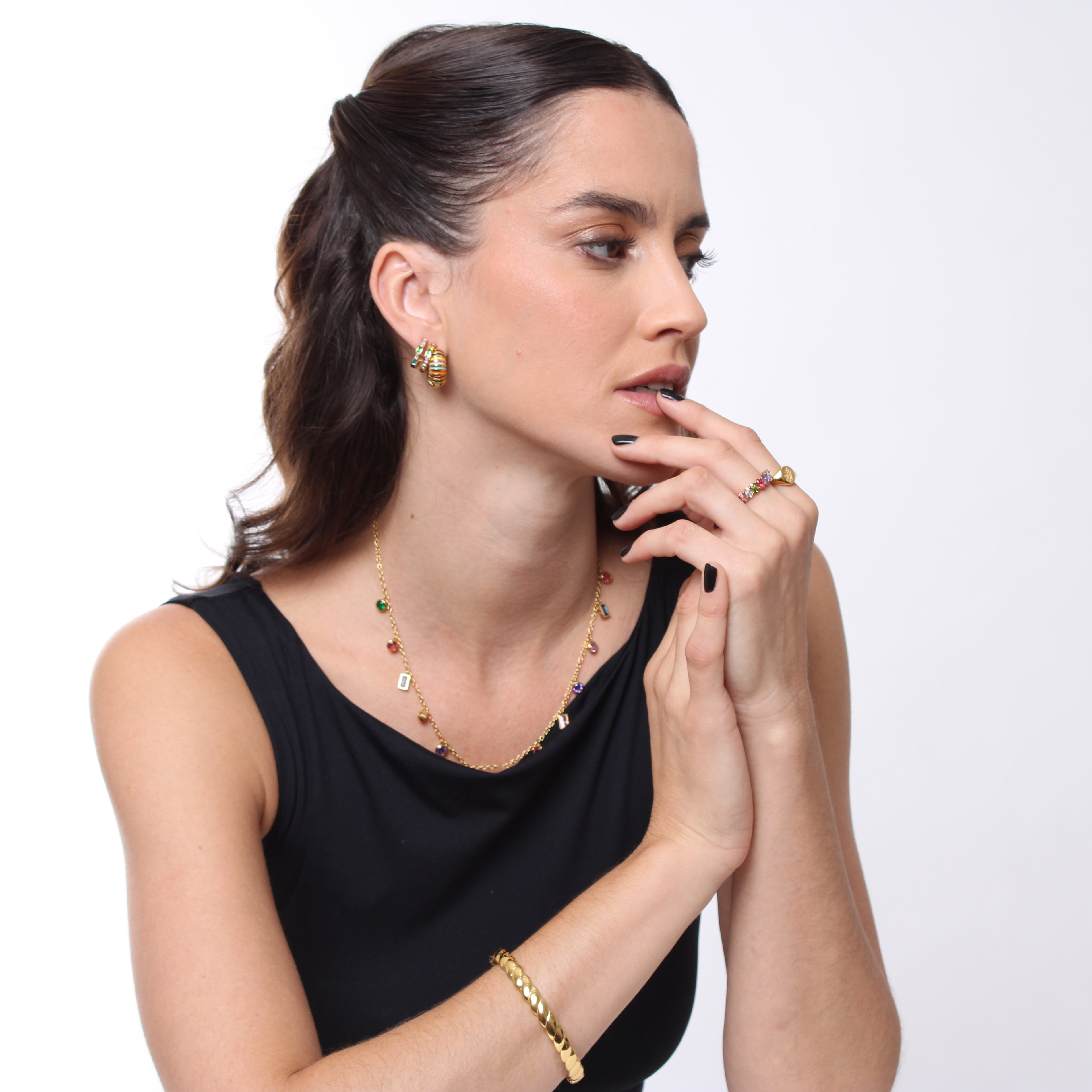 Brinco Candy Hoops - Banho em Ouro 18K