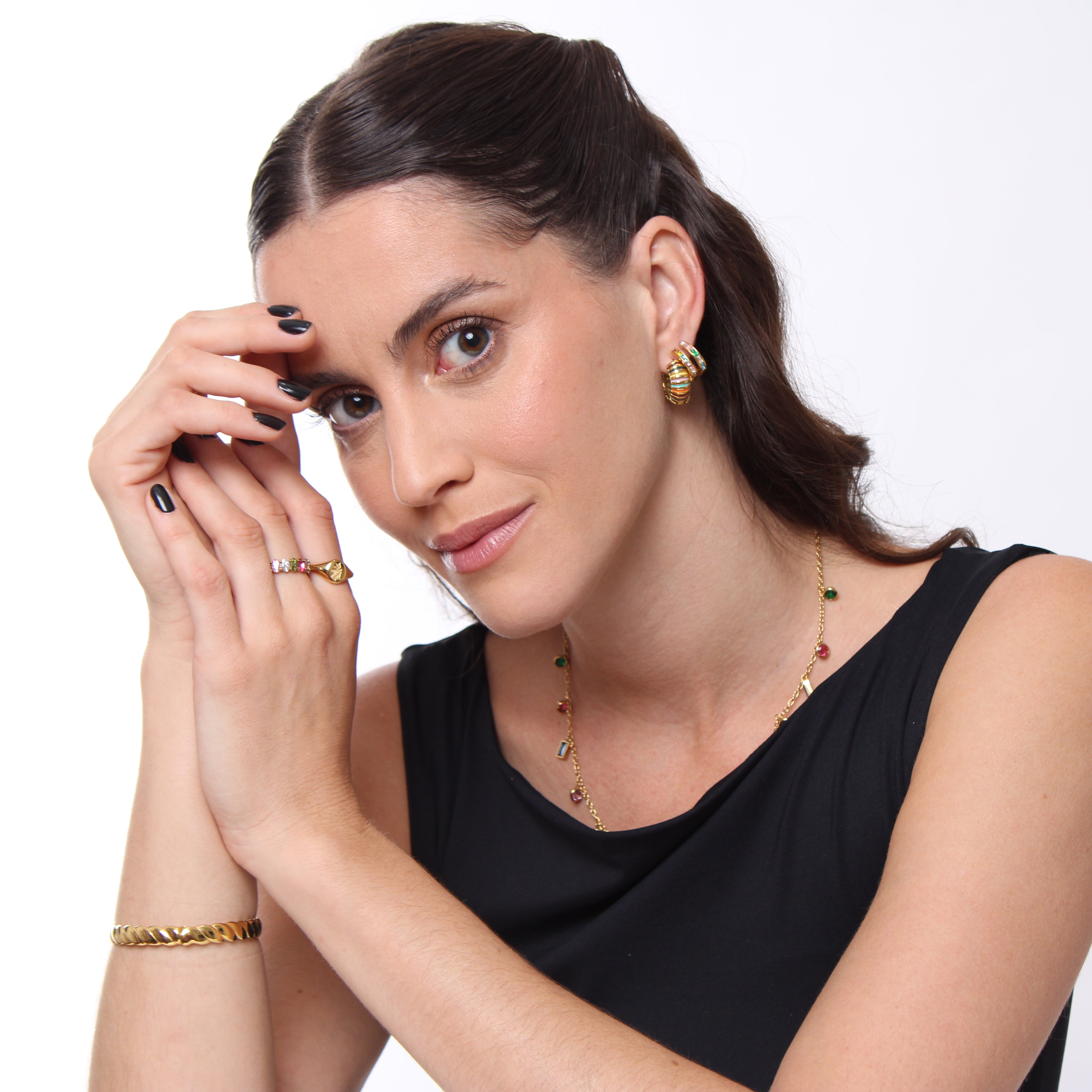 Brinco Candy Hoops - Banho em Ouro 18K