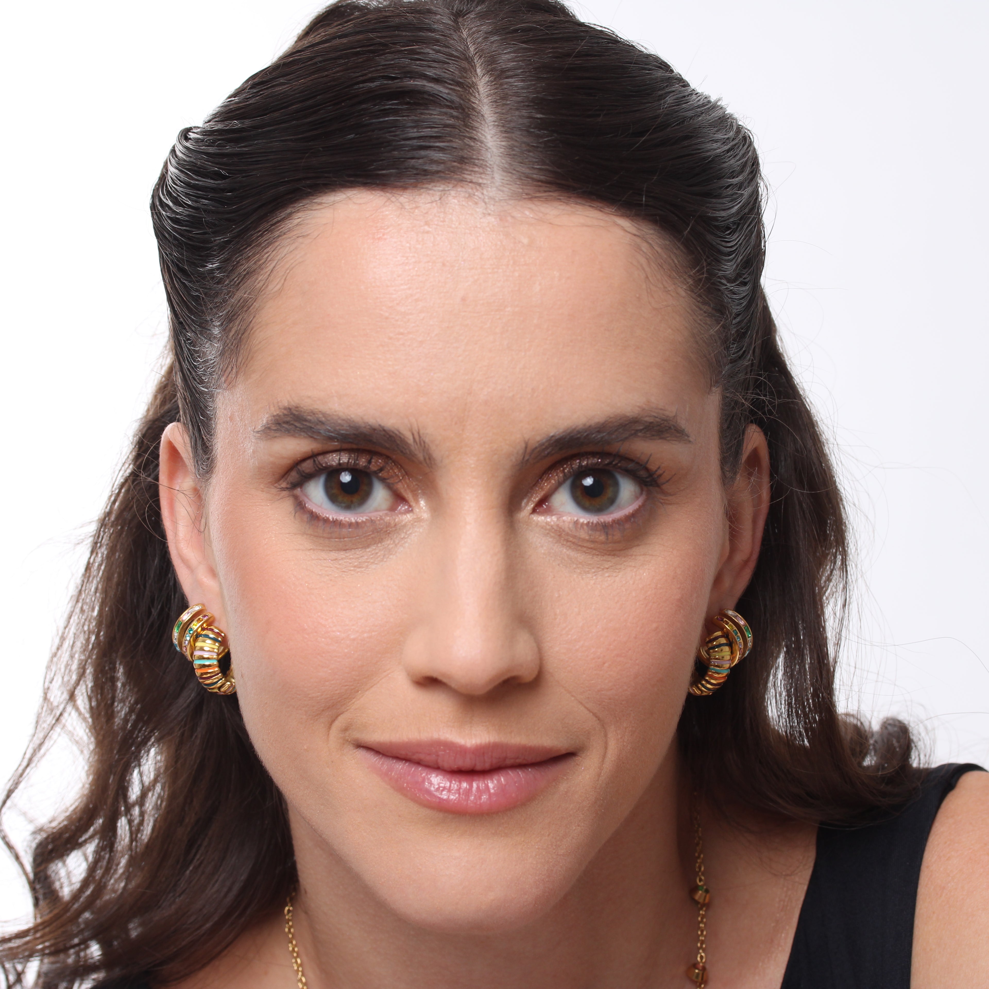 Brinco Candy Hoops - Banho em Ouro 18K