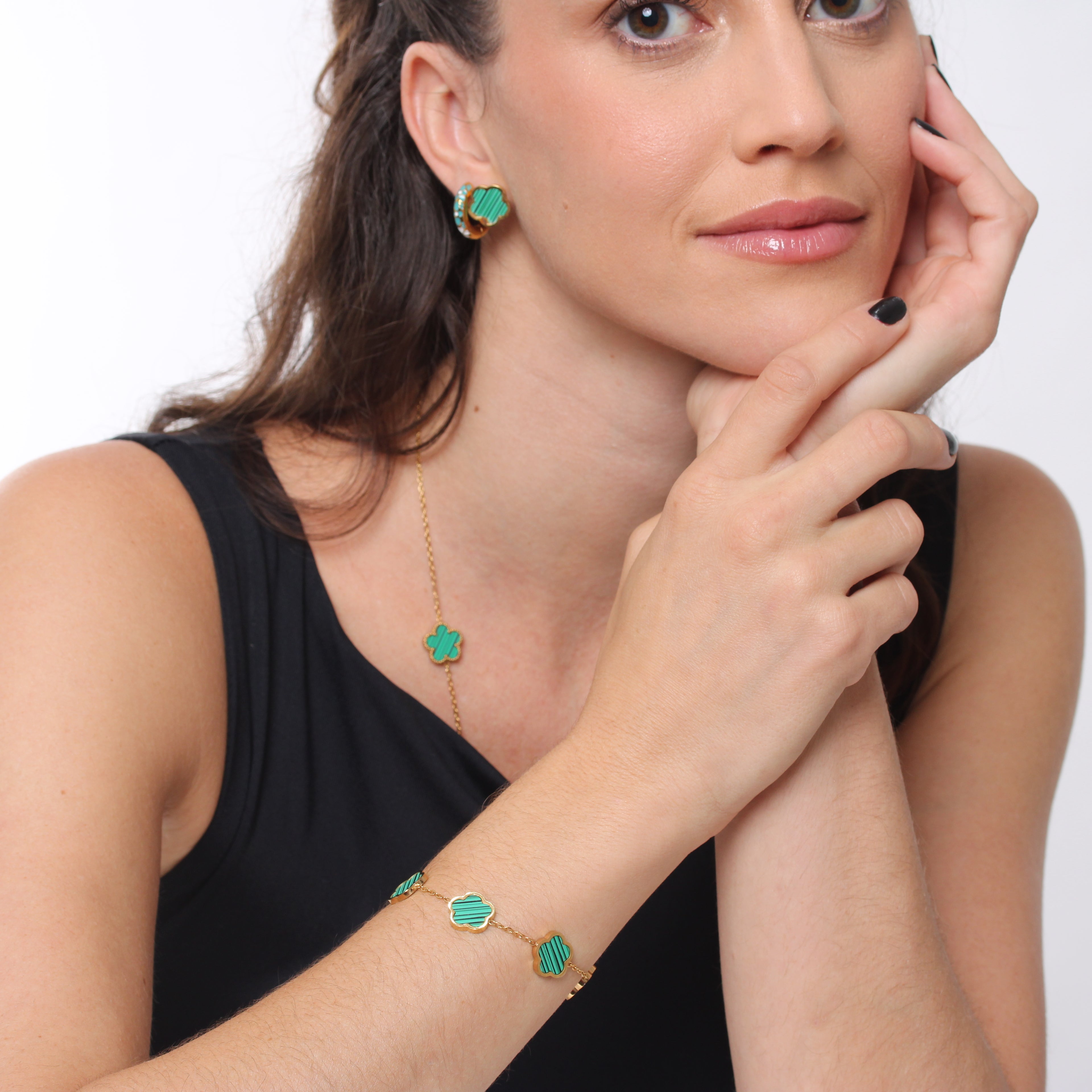 Bracelete Trevo - Banho em Ouro 18K