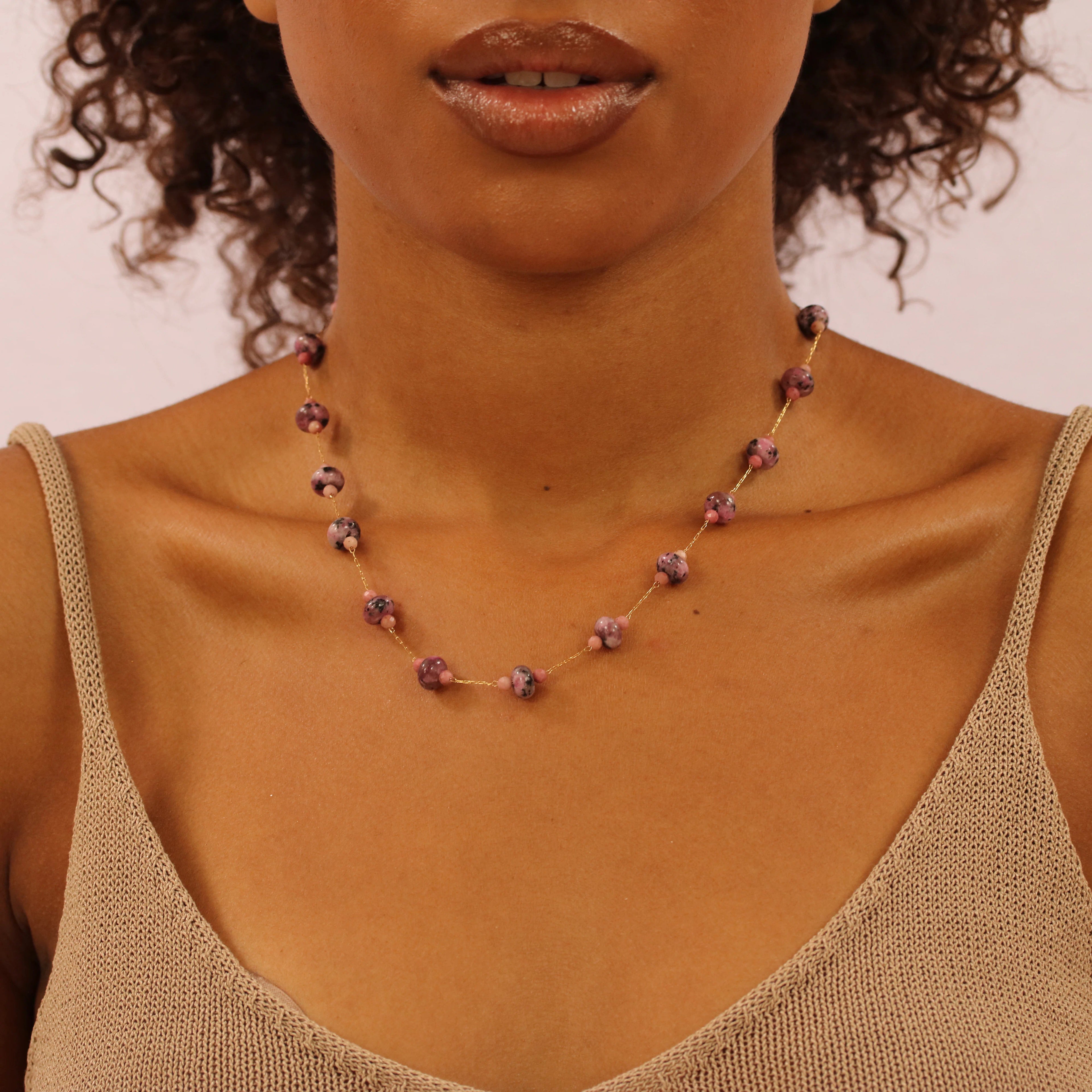Colar Mauve - Banho em Ouro 18K