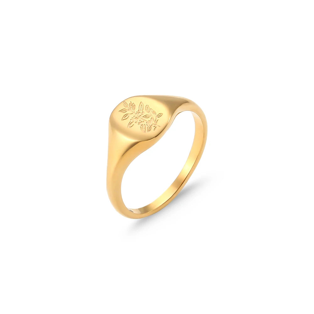 Anel Vintage Flower - Banho em Ouro 18K