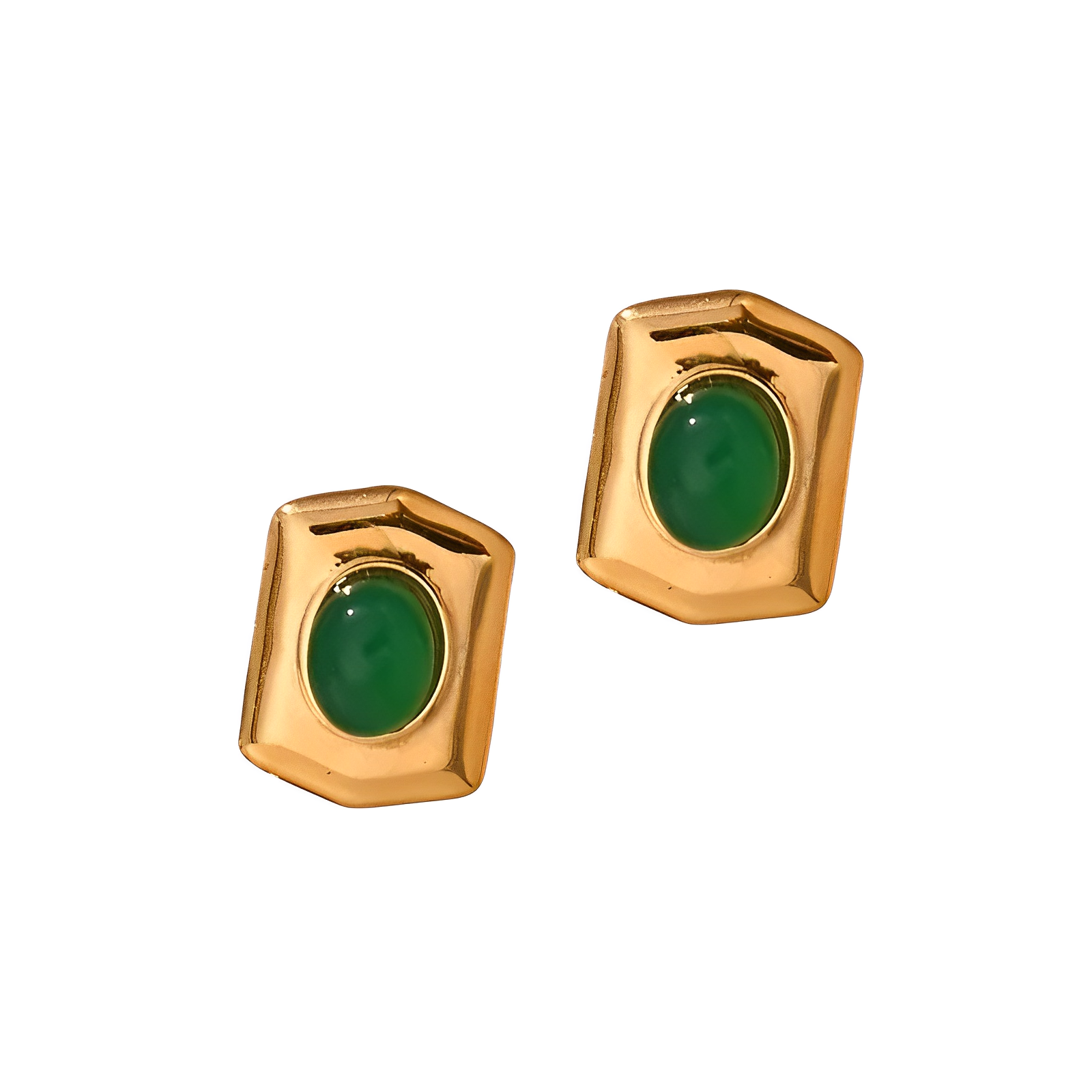 Brinco Agathe Stone - Banho em Ouro 18K