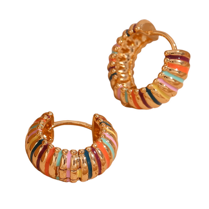 Brinco Candy Hoops - Banho em Ouro 18K