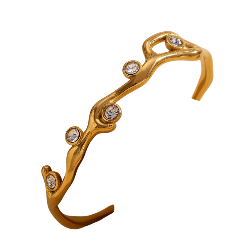 Bracelete Golden Branches - Banho em Ouro 18K