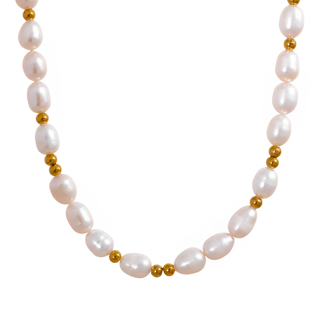 Colar Natural Pearls - Banho em Ouro 18K