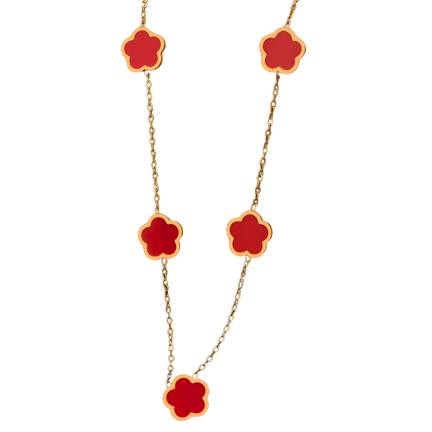 Colar 5 Trevos - Banho em Ouro 18K
