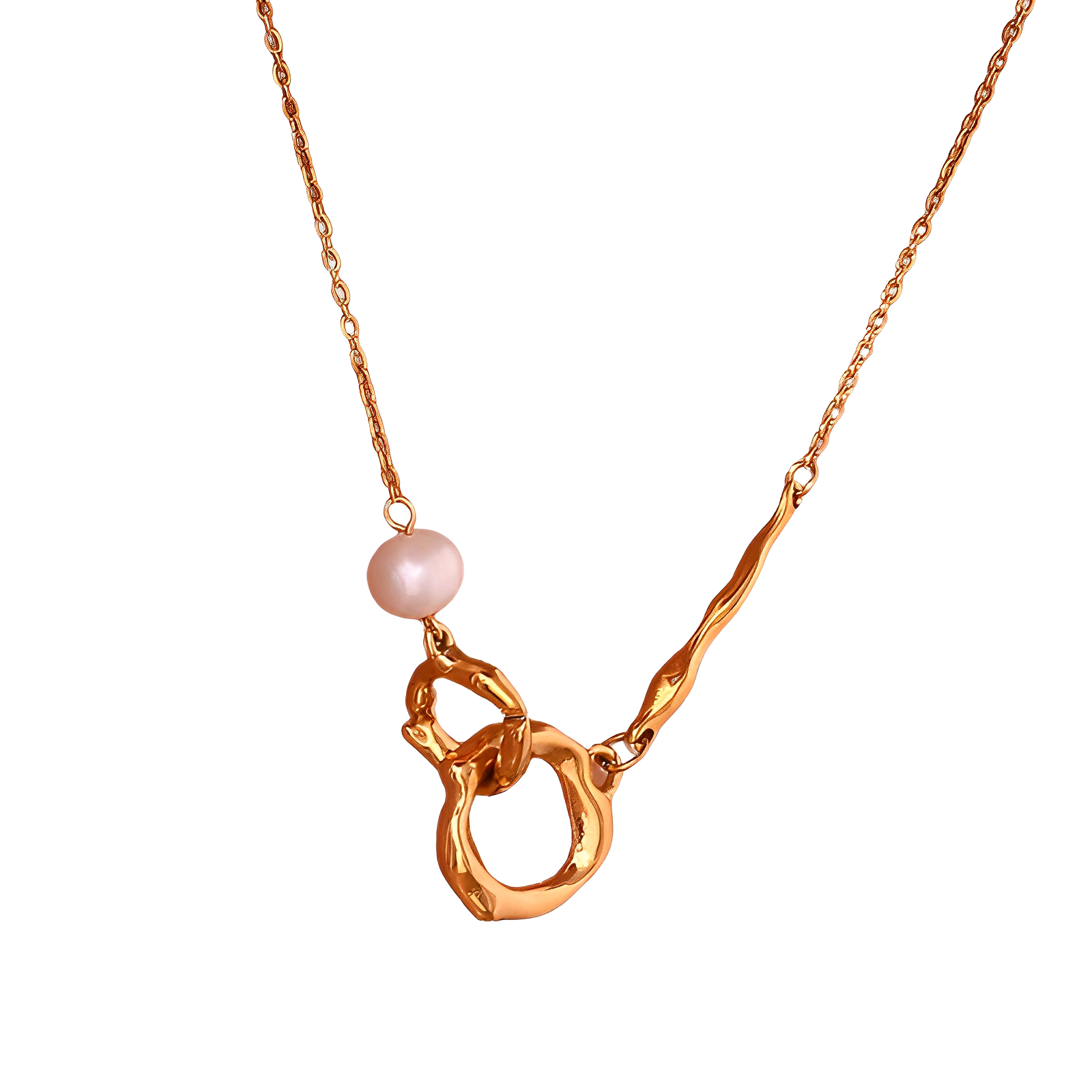 Colar Pearl Drop - Banho em Ouro 18K