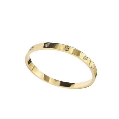 Bracelete Cart. Love - Banho em ouro 18K