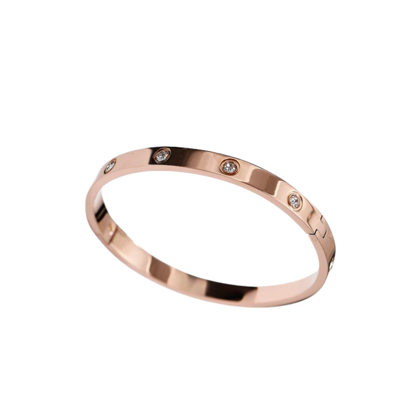 Bracelete Cart. Love - Banho em ouro 18K