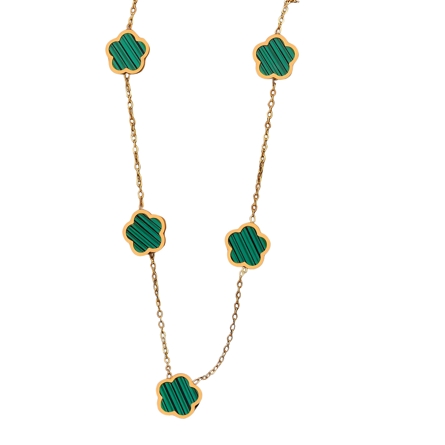 Colar 5 Trevos - Banho em Ouro 18K
