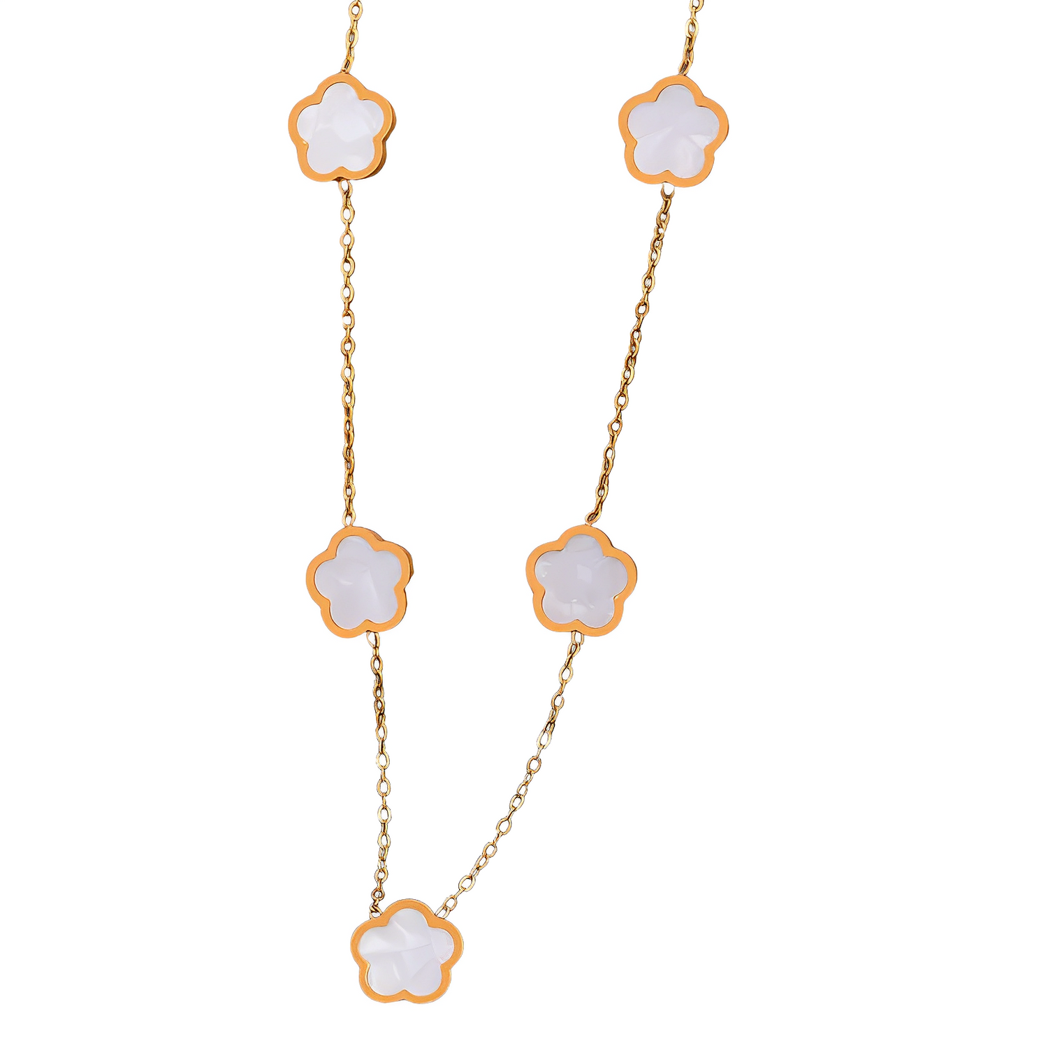 Colar 5 Trevos - Banho em Ouro 18K