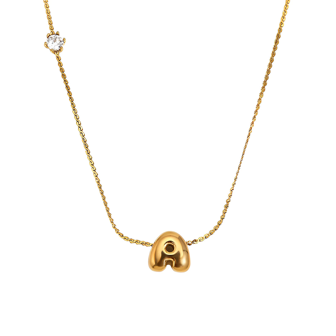Colar Initialz Bubble - Banho em Ouro 18K