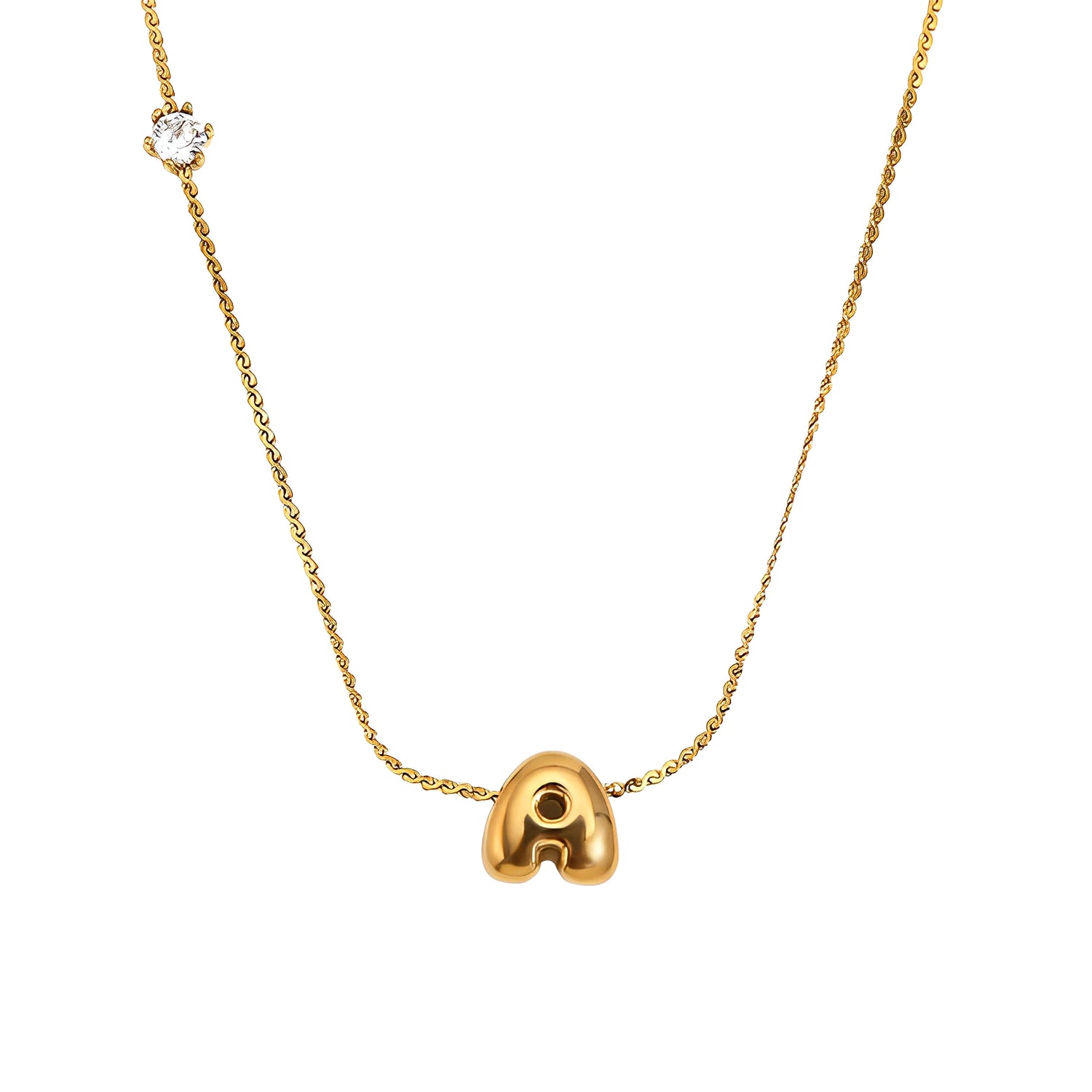 Colar Initialz Bubble - Banho em Ouro 18K