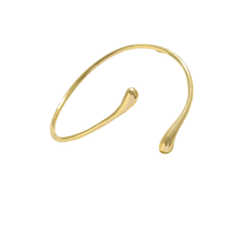 Bracelete Cuff Bangle - Banho em Ouro 18K