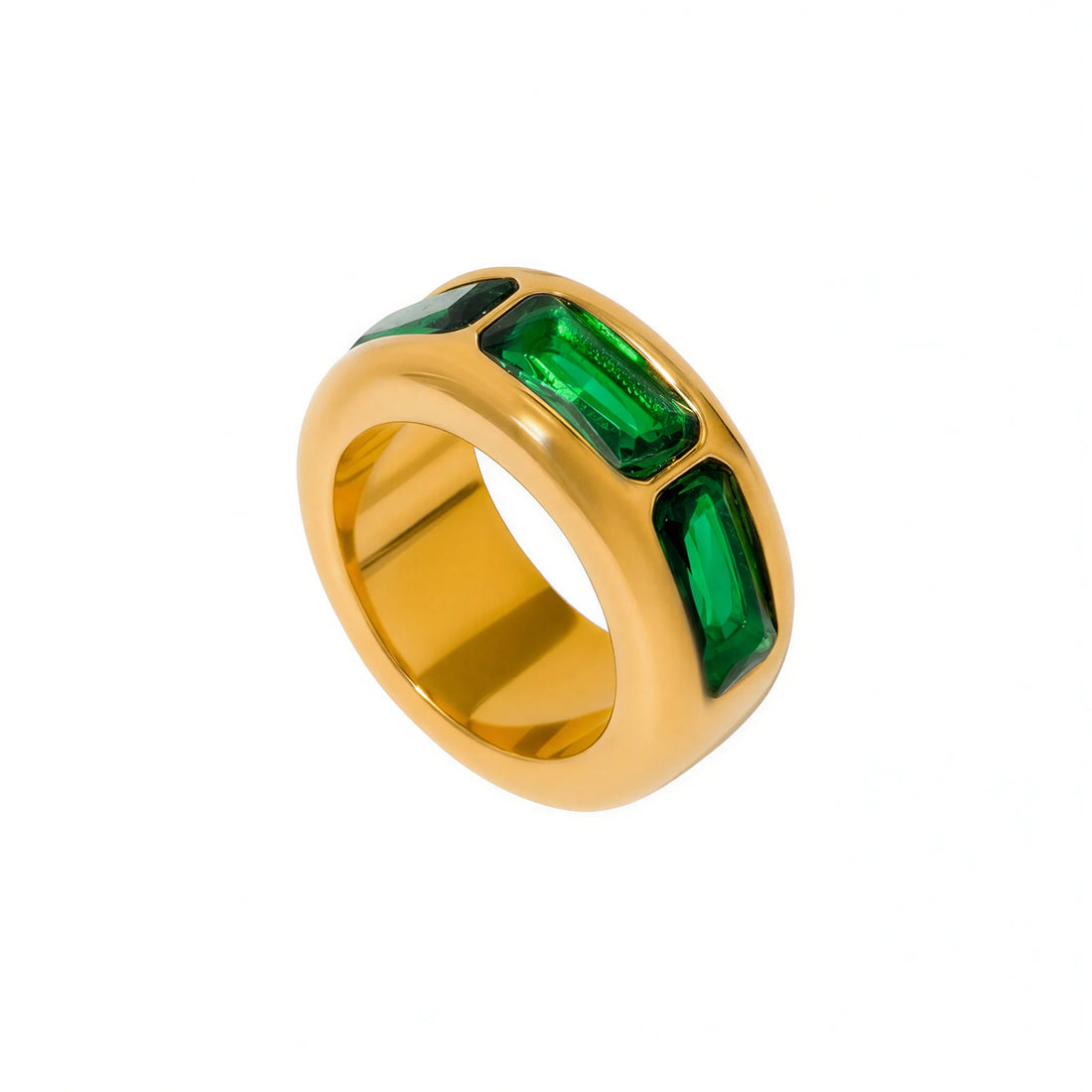 Anel Jade - Banho em Ouro 18K