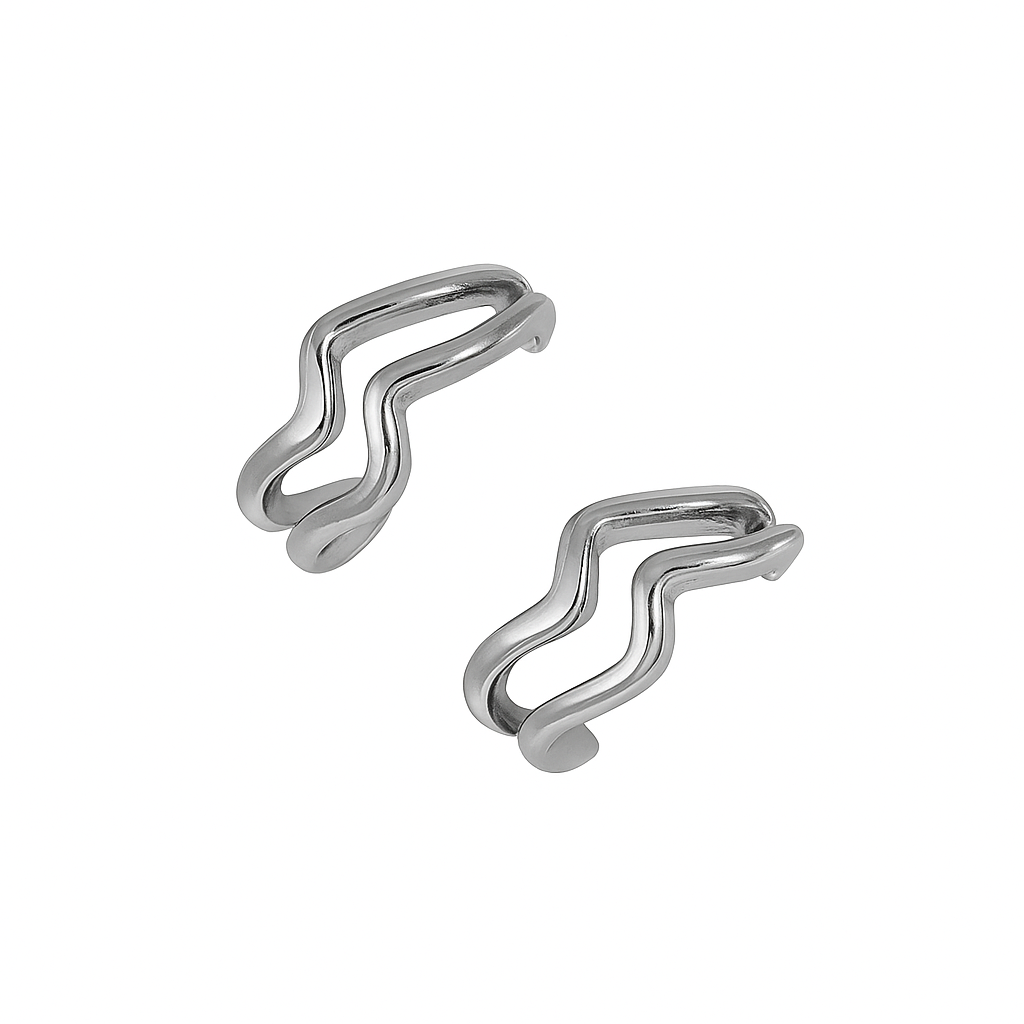 Brinco Ocean Wave - Banho em Ouro 18K