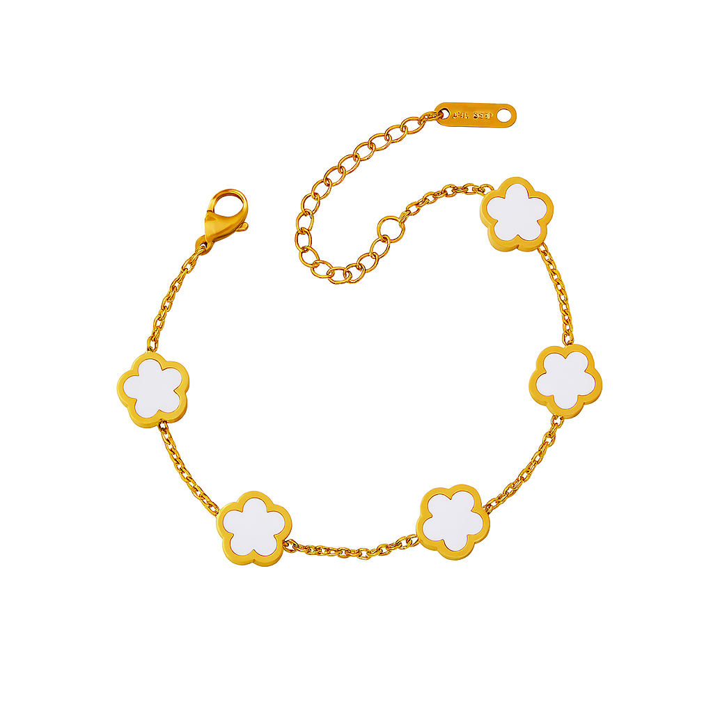 Bracelete Trevo - Banho em Ouro 18K