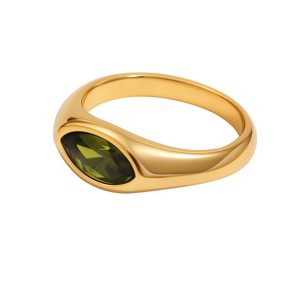 Anel Radiance Eye - Banho em Ouro 18K