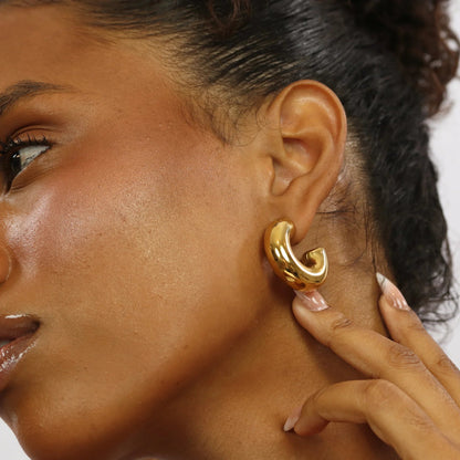 Brinco Áurea - Banho em Ouro 18K