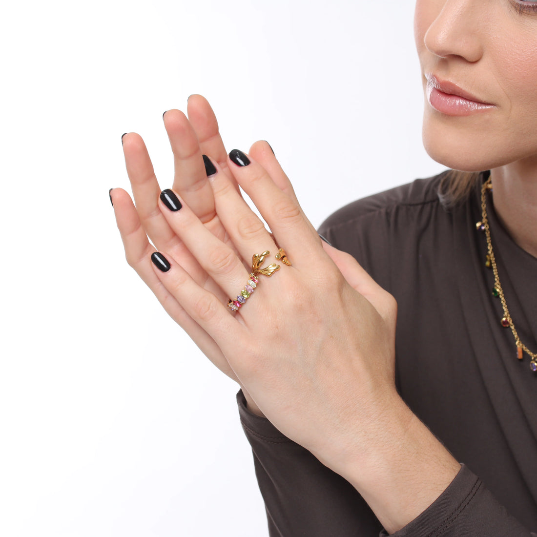 Anel Party Glow - Banho em Ouro 18K