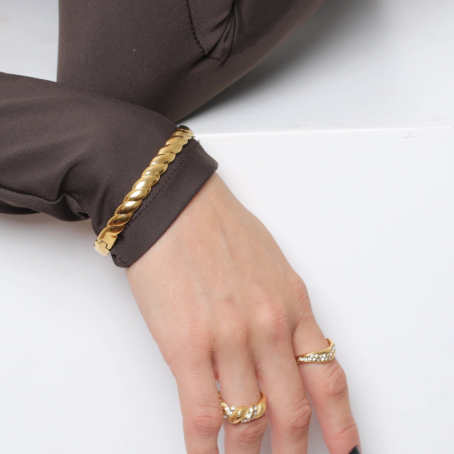 Bracelete Twists - Banho em Ouro 18K