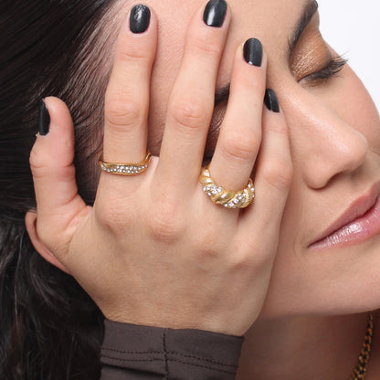 Anel Constellation - Banho em Ouro 18k