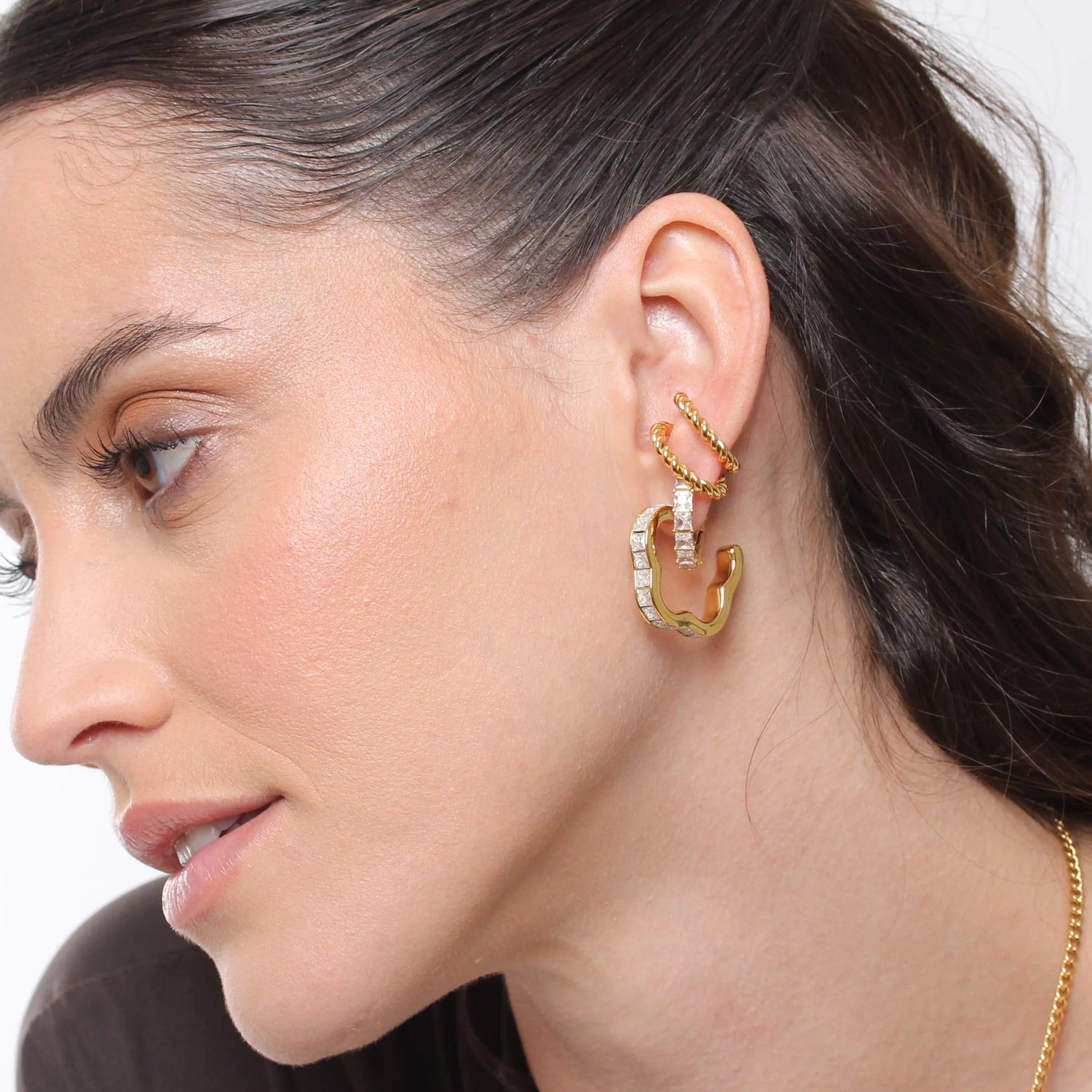 Brinco Radiant - Banho em Ouro 18K