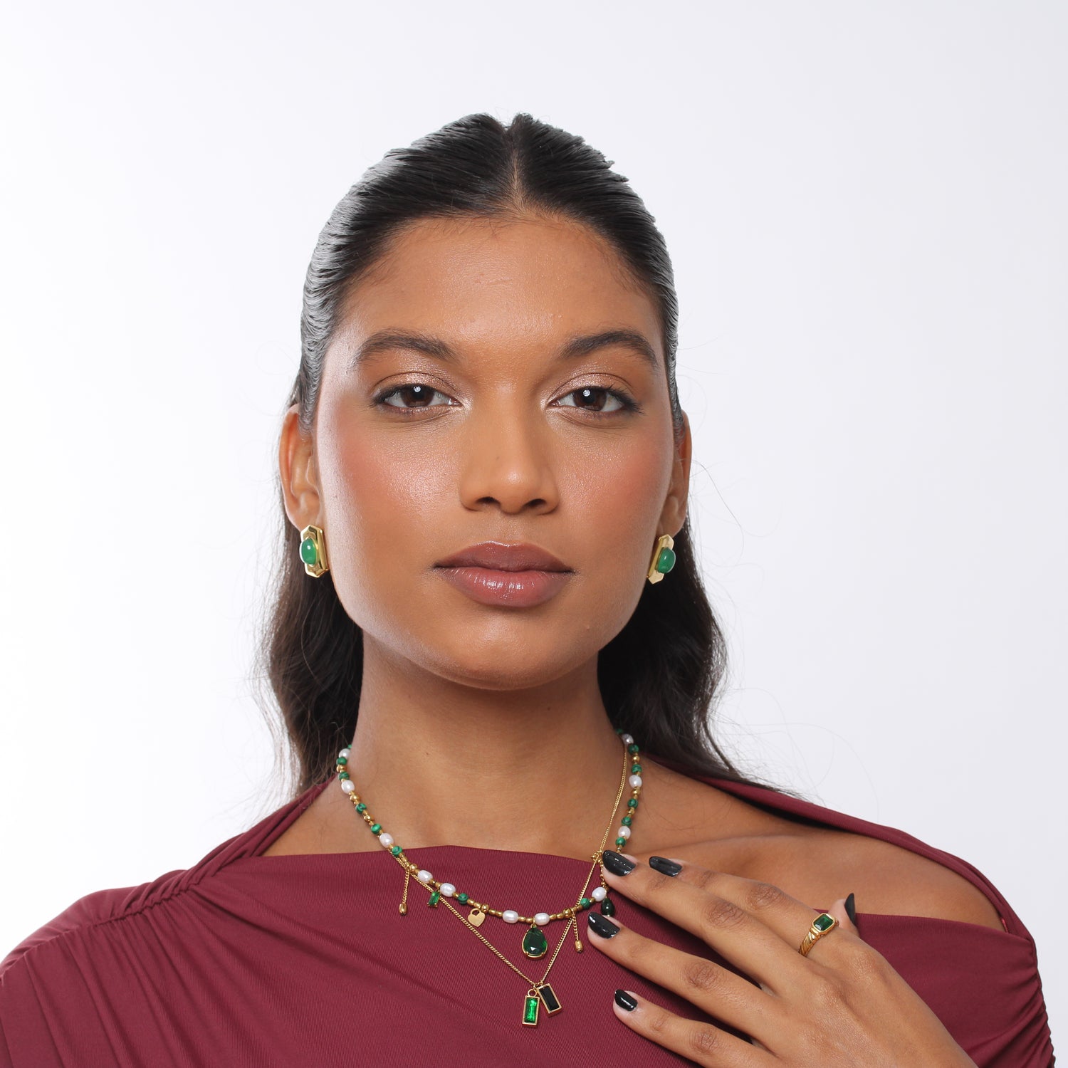 Colar Olive Pendant - Banho em Ouro 18K