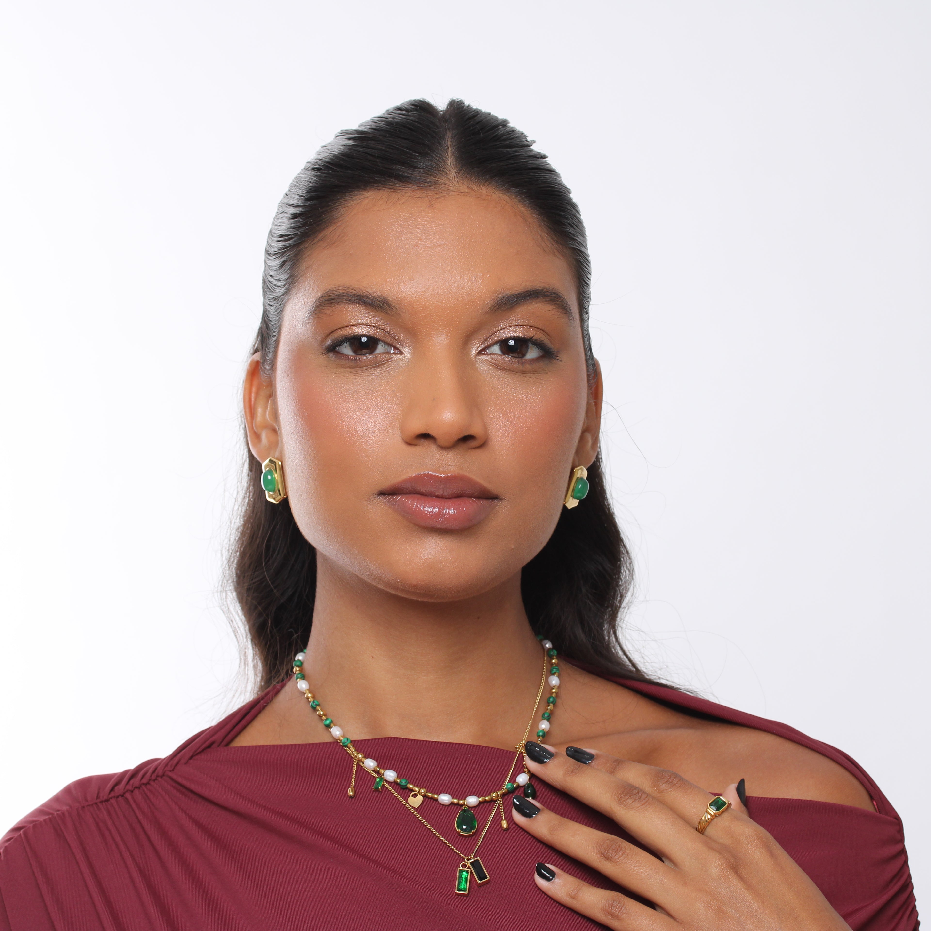 Colar Olive Pendant - Banho em Ouro 18K