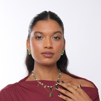 Colar Olive Pendant - Banho em Ouro 18K