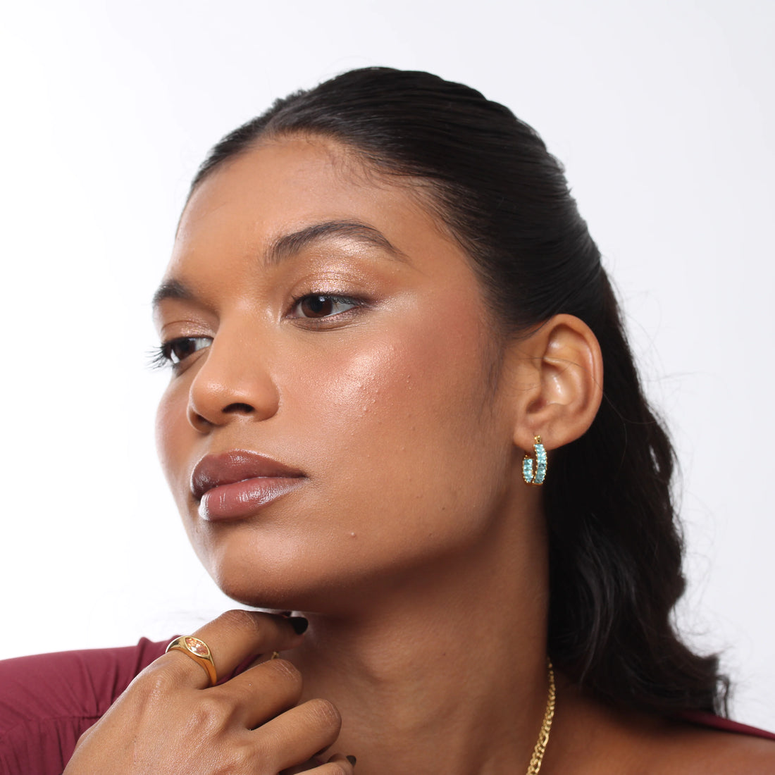 Brinco Emerald Fruity - Banho em Ouro 18K